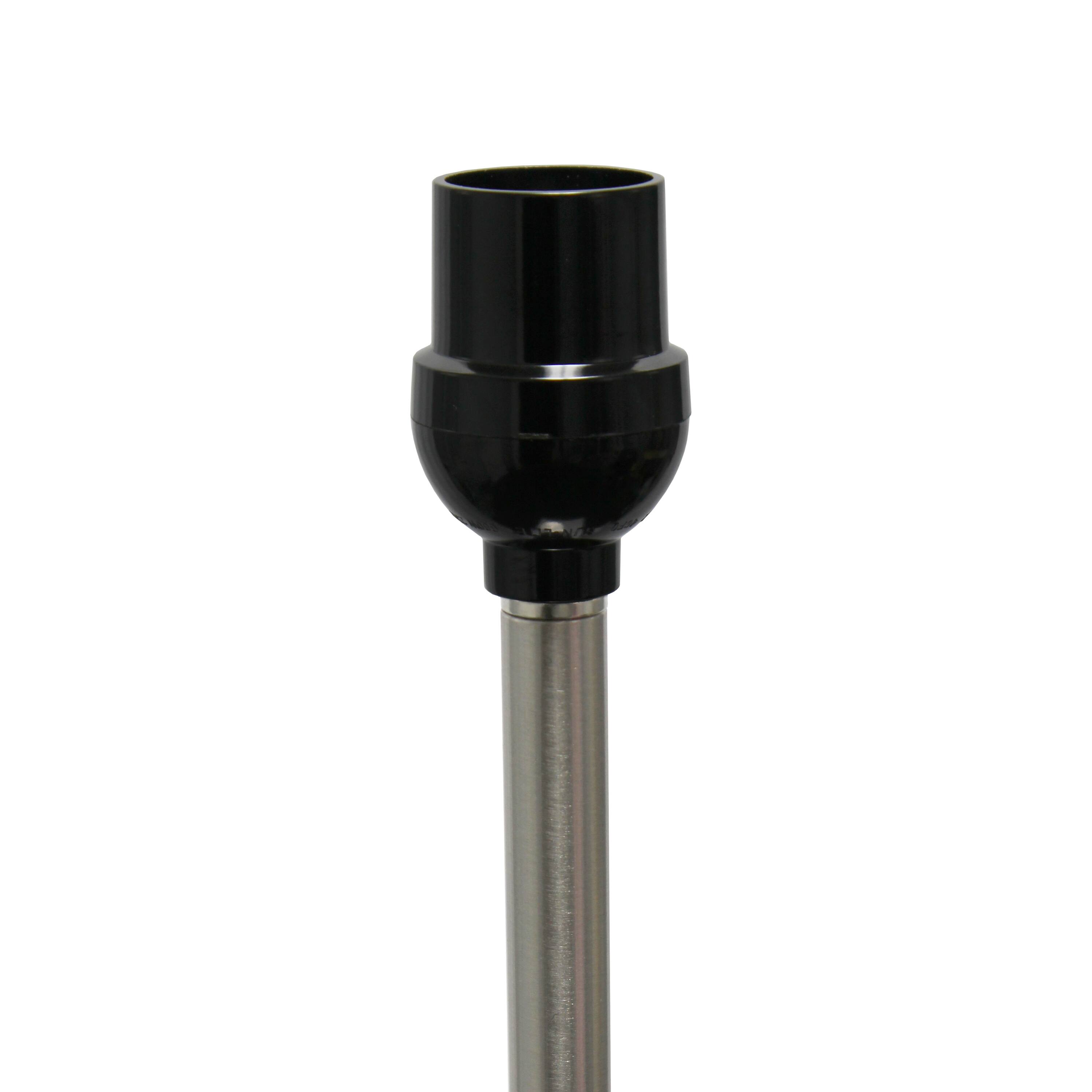 Simple Designs 57" Brushed Nickel Drum Shade Floor Lamp