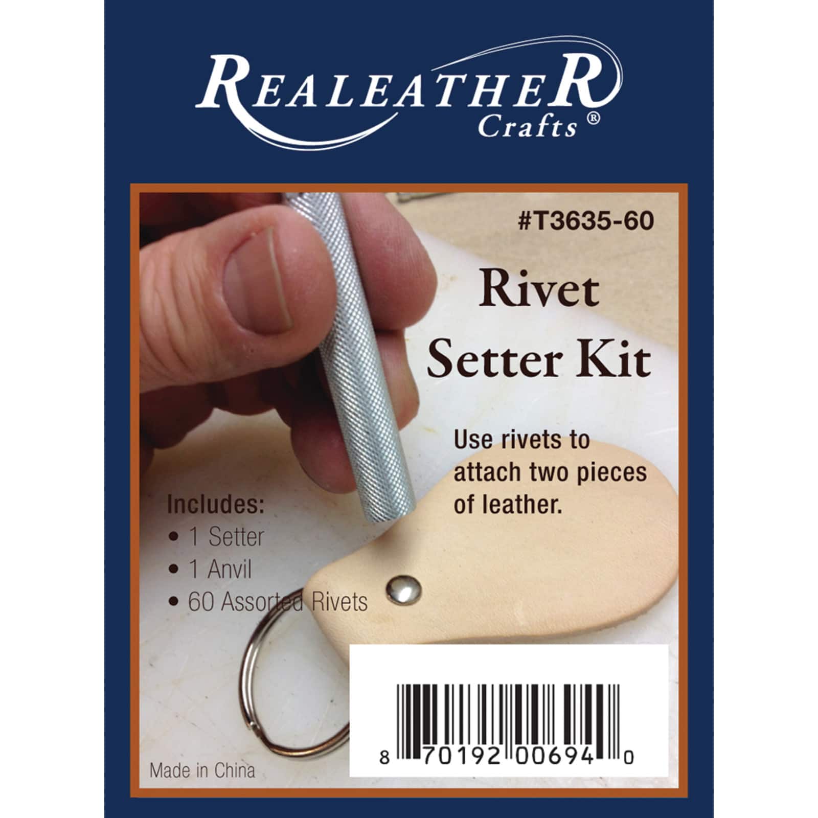 Realeather&#xAE; Leather Rivets &#x26; Setter Kit