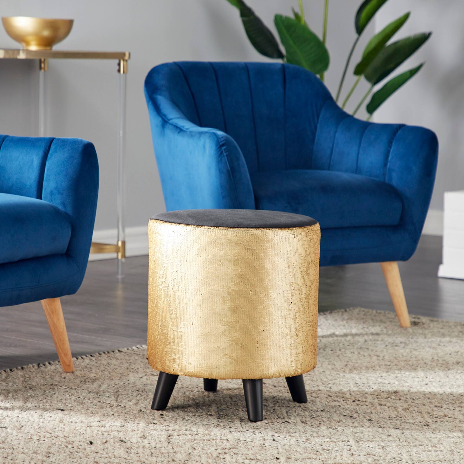 18&#x22; Sequin Contemporary Stool