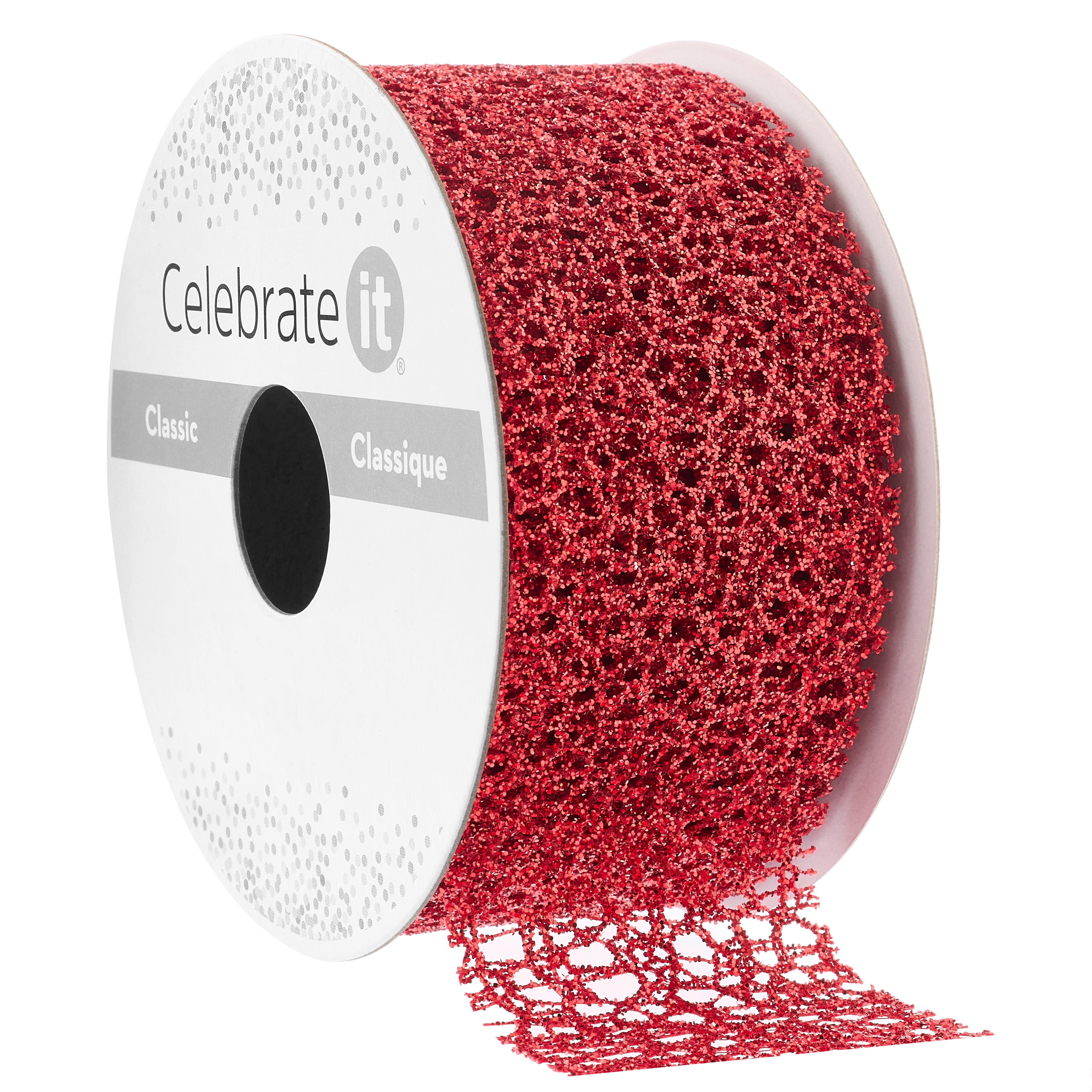 1.5" x 3yd. Web Glitter Ribbon by Celebrate It™ Classic