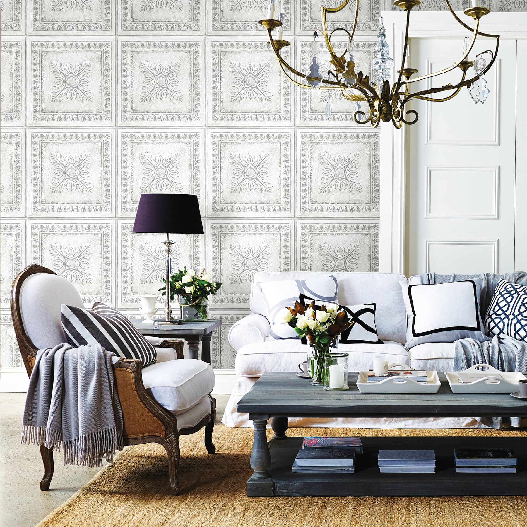 NuWallpaper Reclaimed Tin Peel & Stick Wallpaper