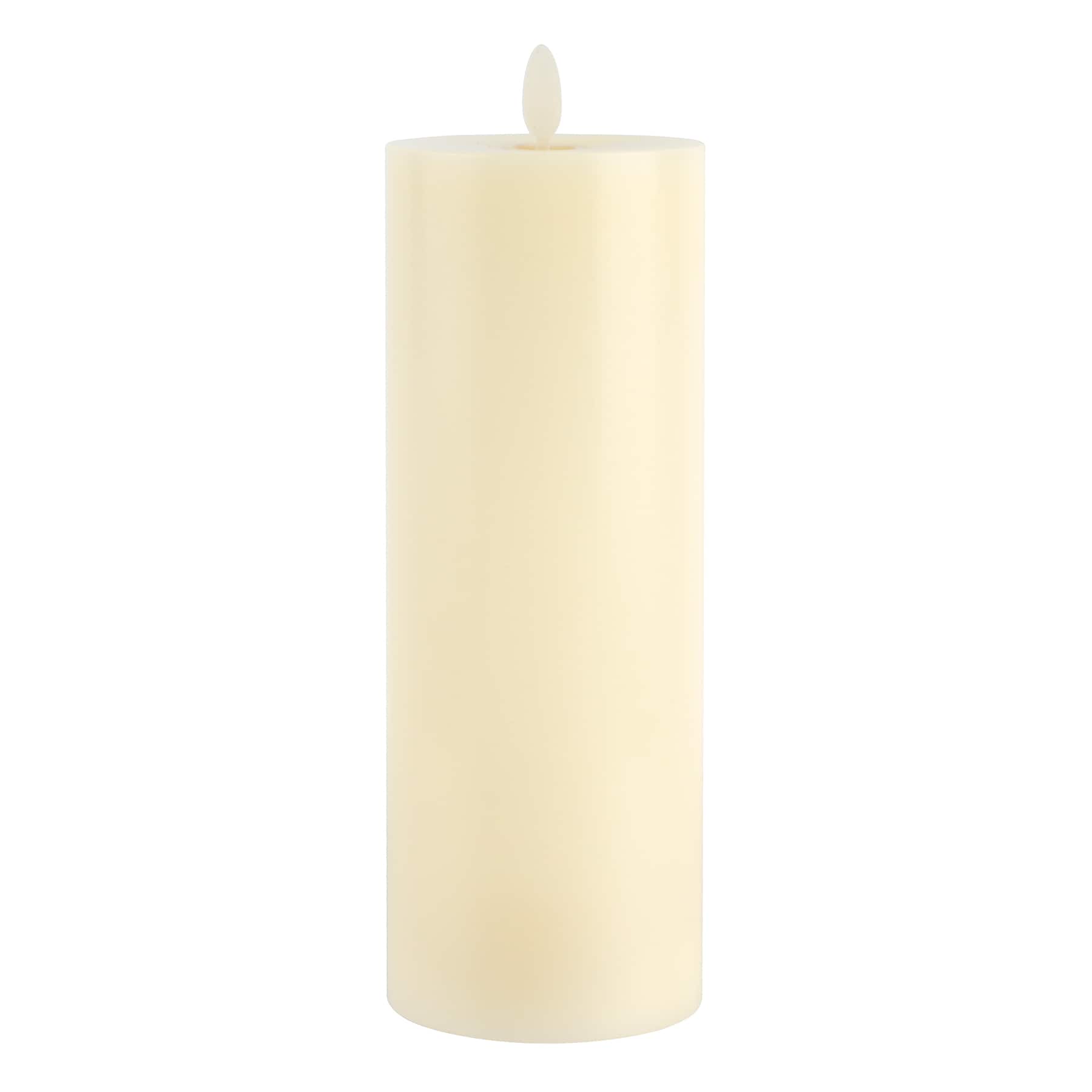 3" x 8" Moving Flame LED Wax Pillar Candle by Ashland®