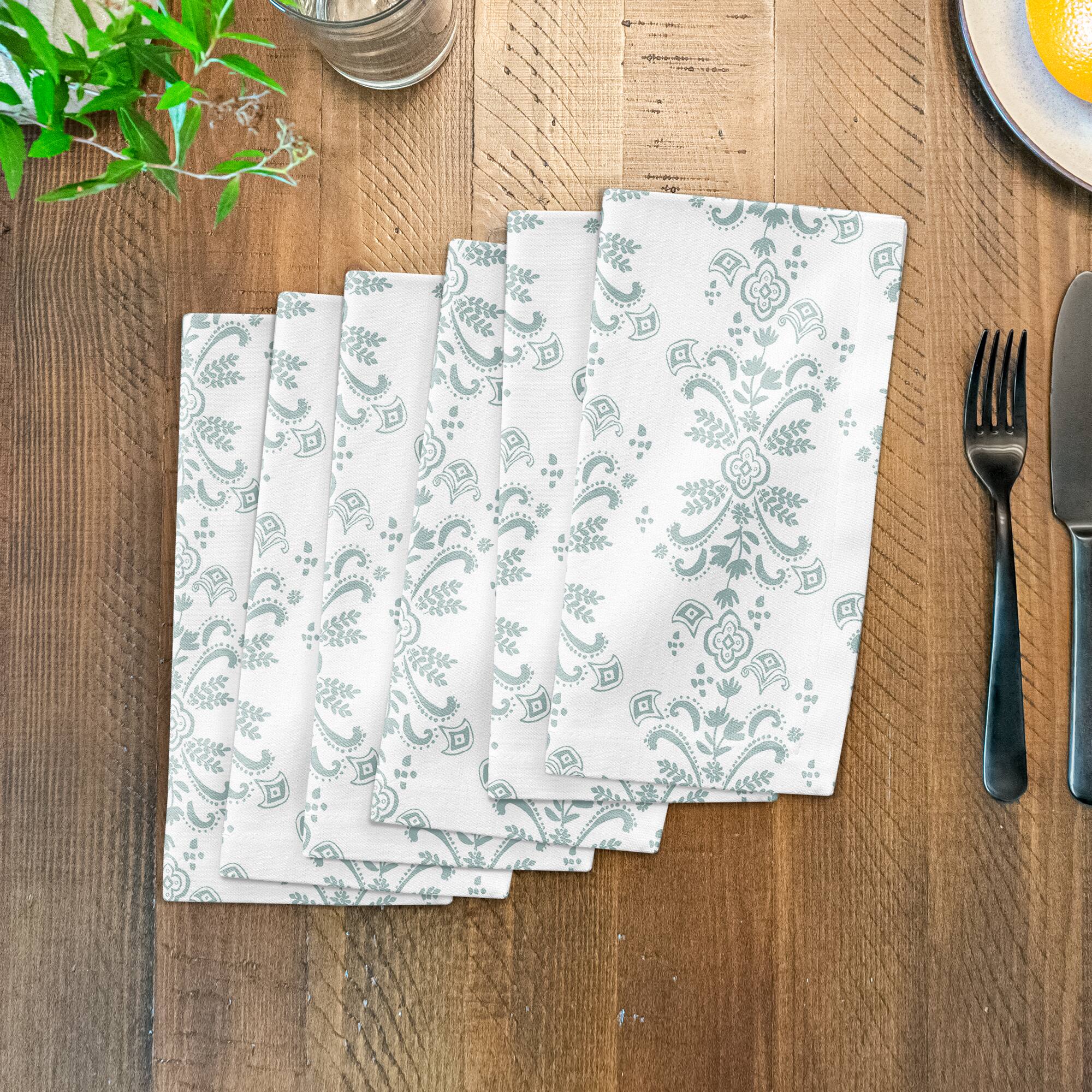 Floral Crest Cotton Twill Napkin