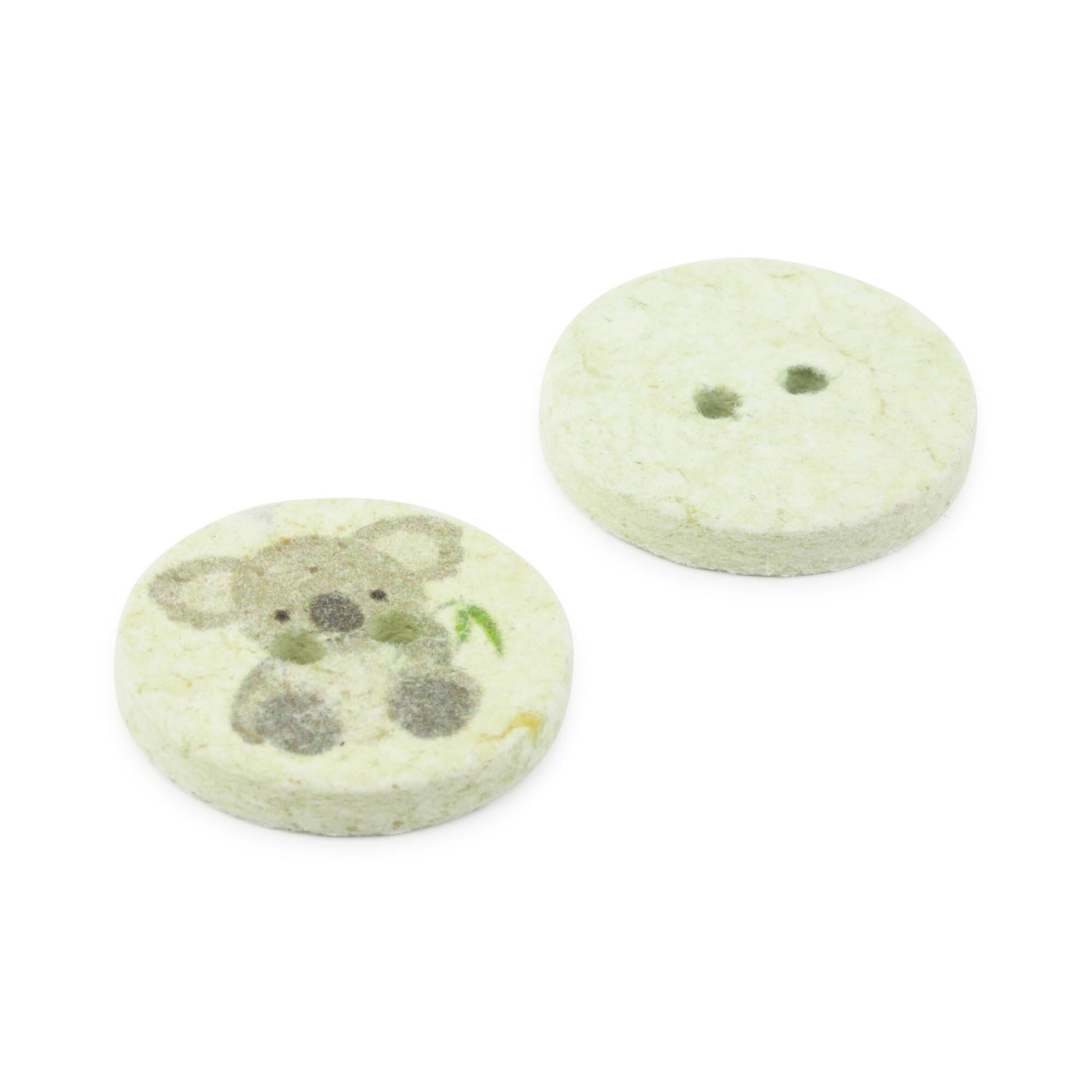 Dritz&#xAE; 18mm Recycled Cotton Koala Button, 9ct.