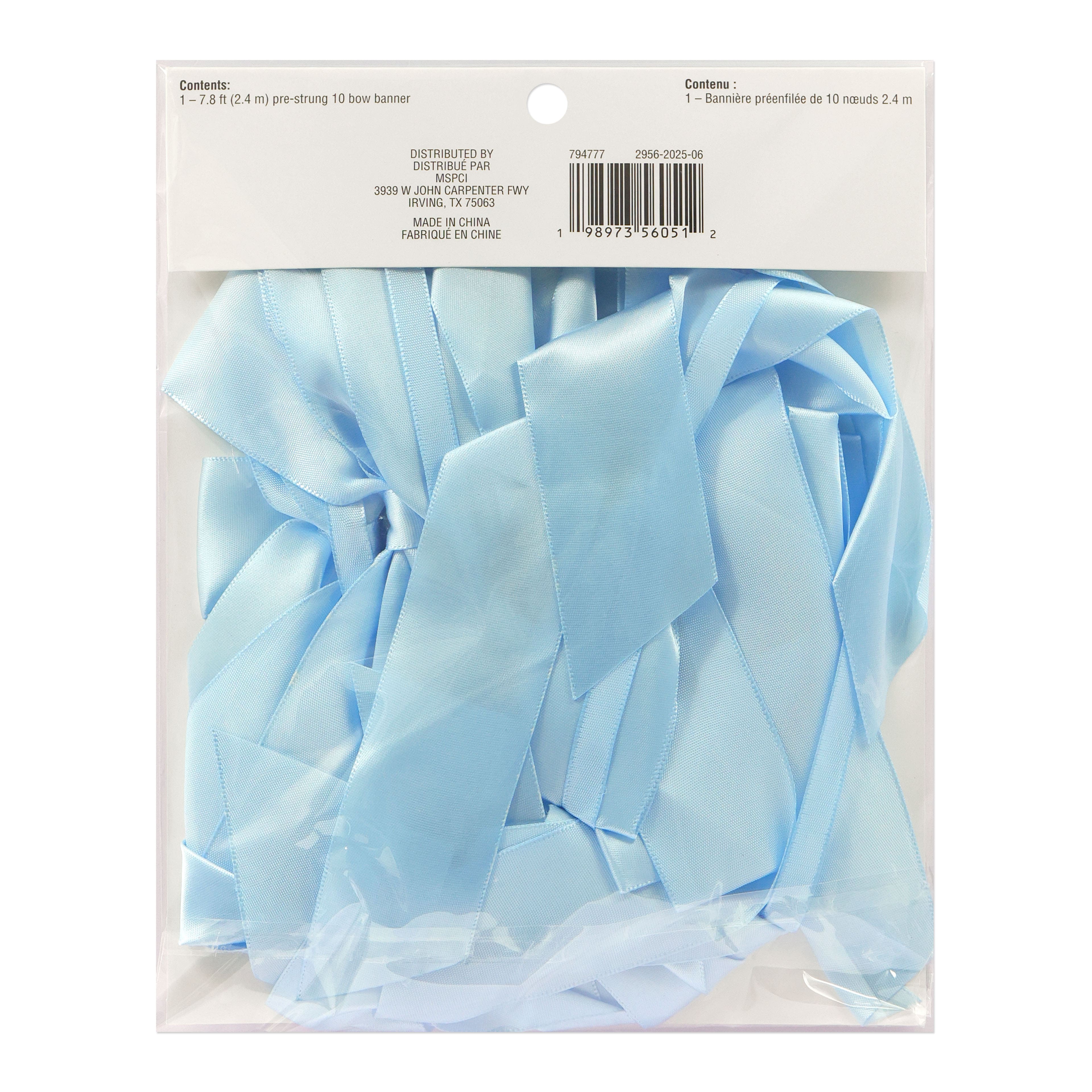 7.75ft. Blue Bow Banner by Celebrate It&#x2122;