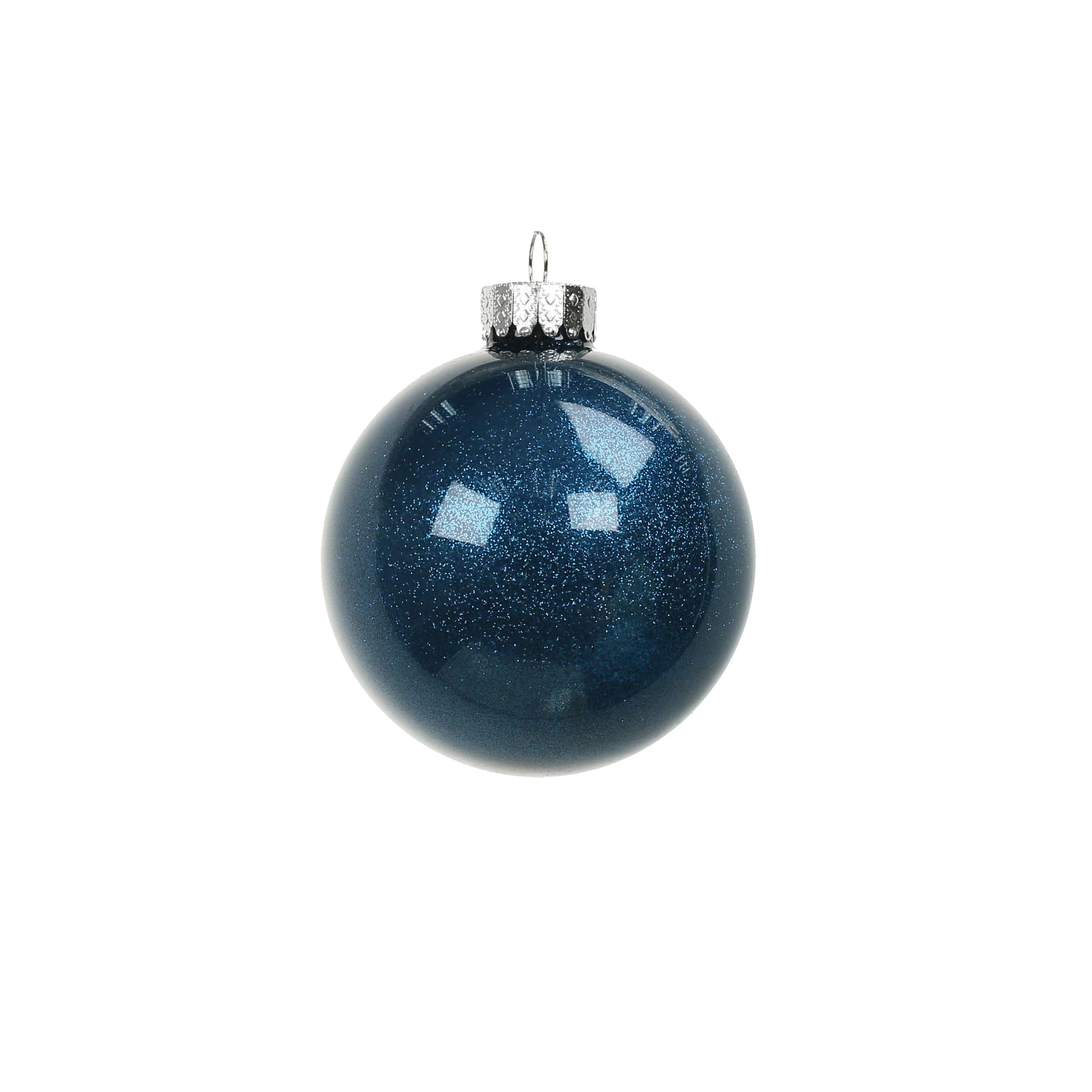 4 Pack 3.1&#x22; Glitter Glass Ball Ornaments by Ashland&#xAE;
