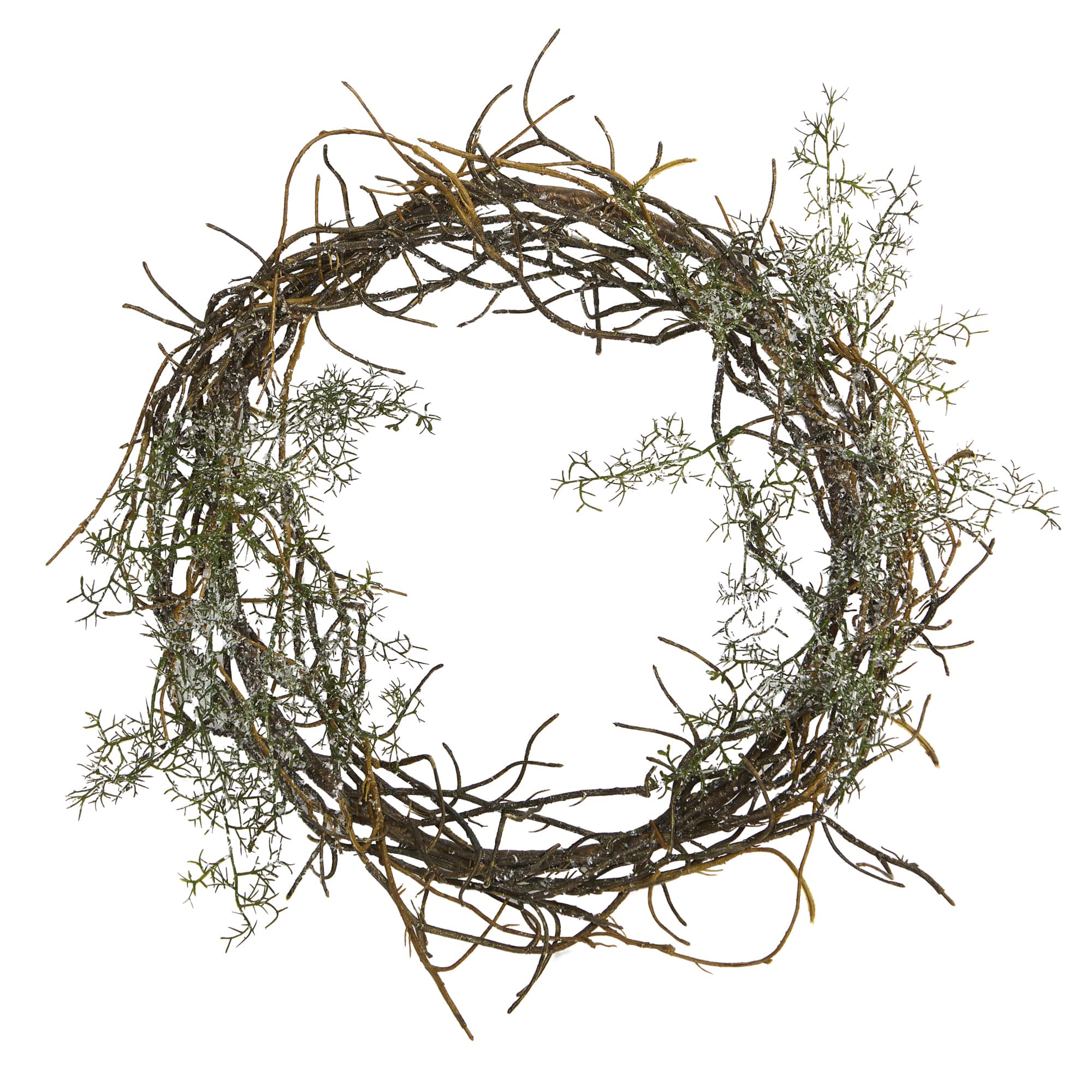 17&#x22; Frosted Twig Wreath