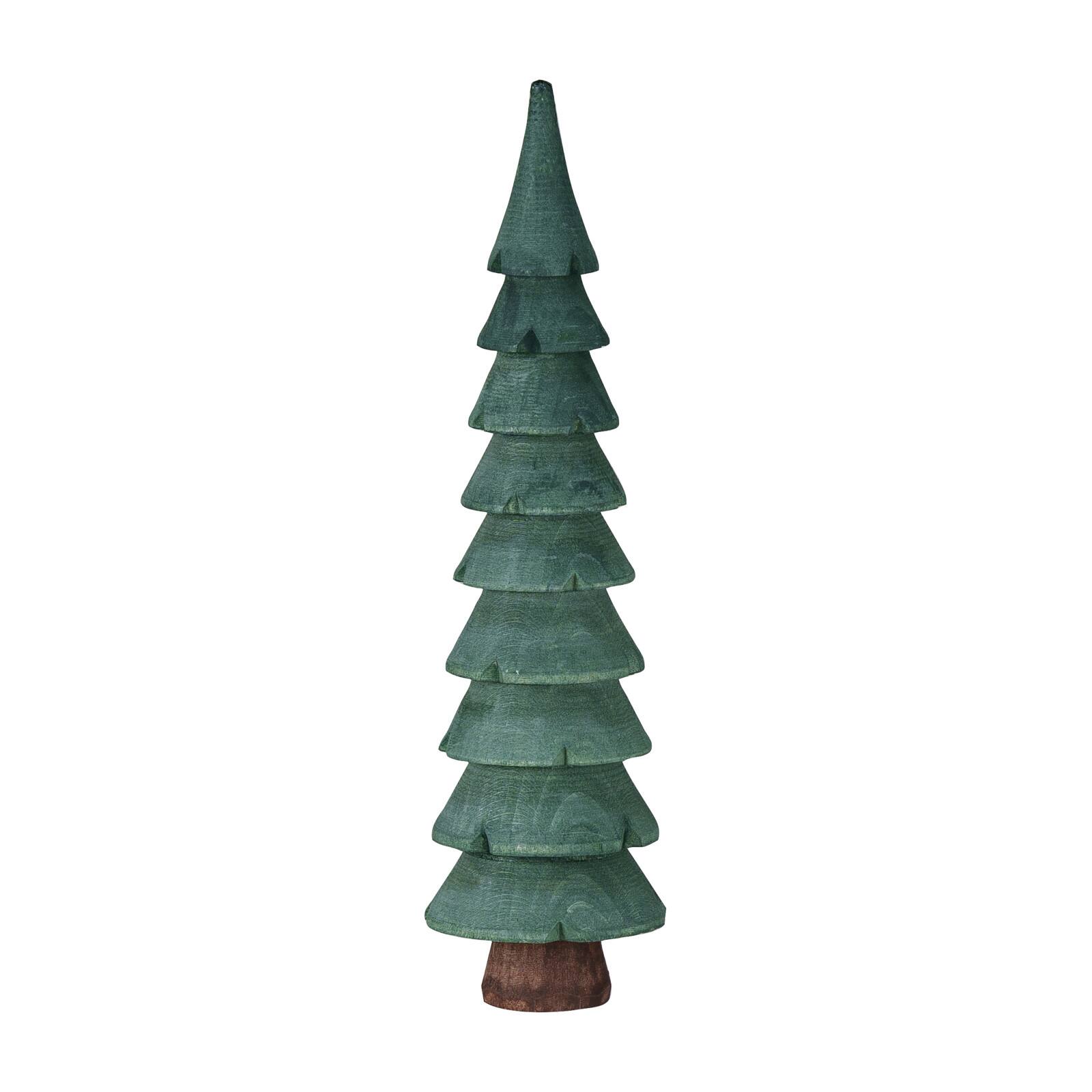Hello Honey&#xAE; 6.75&#x22; Green &#x26; Brown Carved Wood Tree D&#xE9;cor