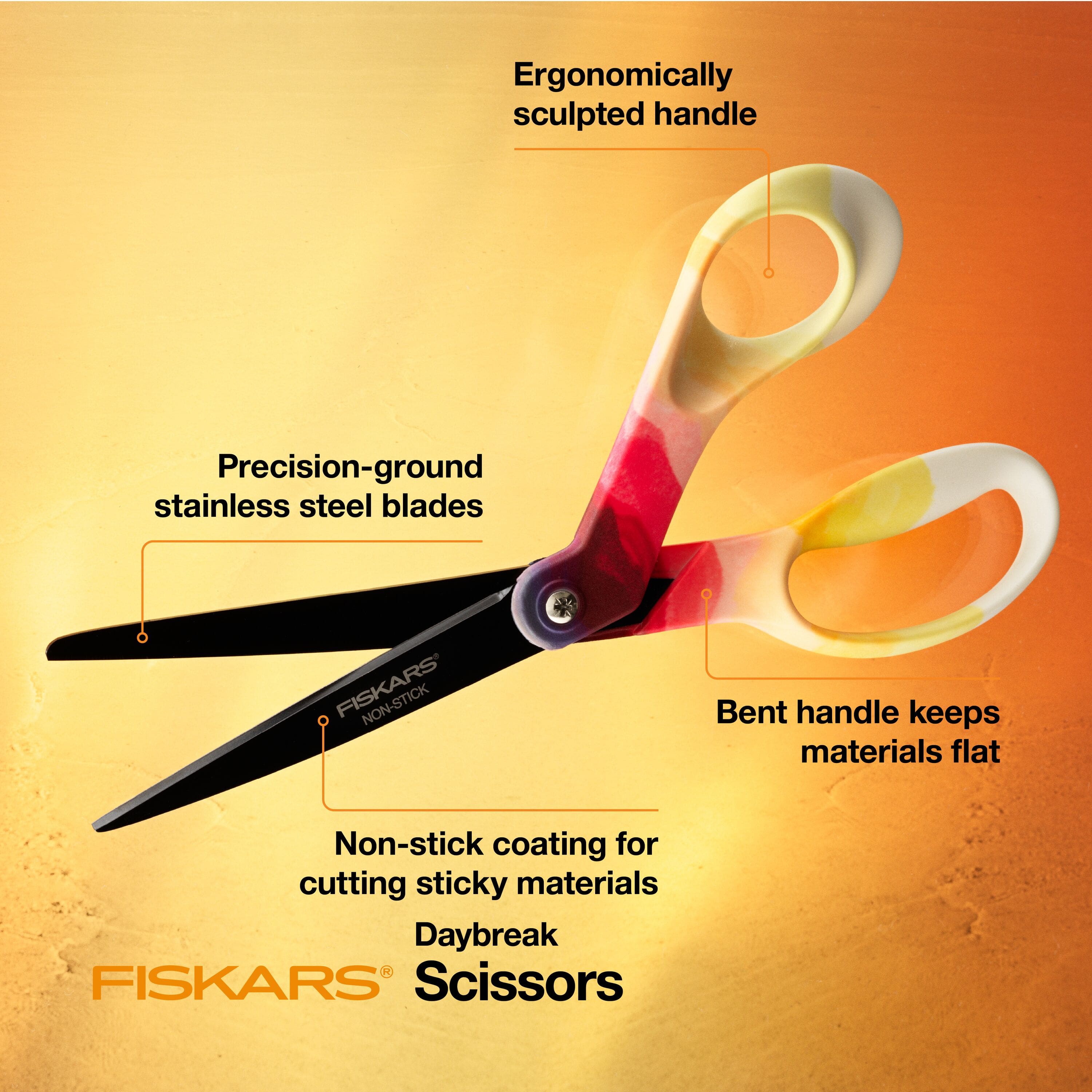 Fiskars&#xAE; 8&#x22; Premier Bent Nonstick Scissors