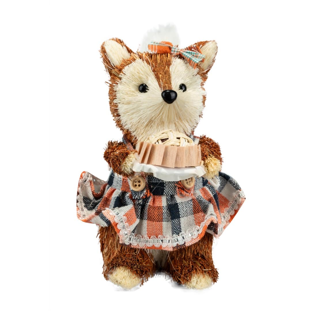 6&#x22; Fox with Pie Natural D&#xE9;cor by Ashland&#xAE;