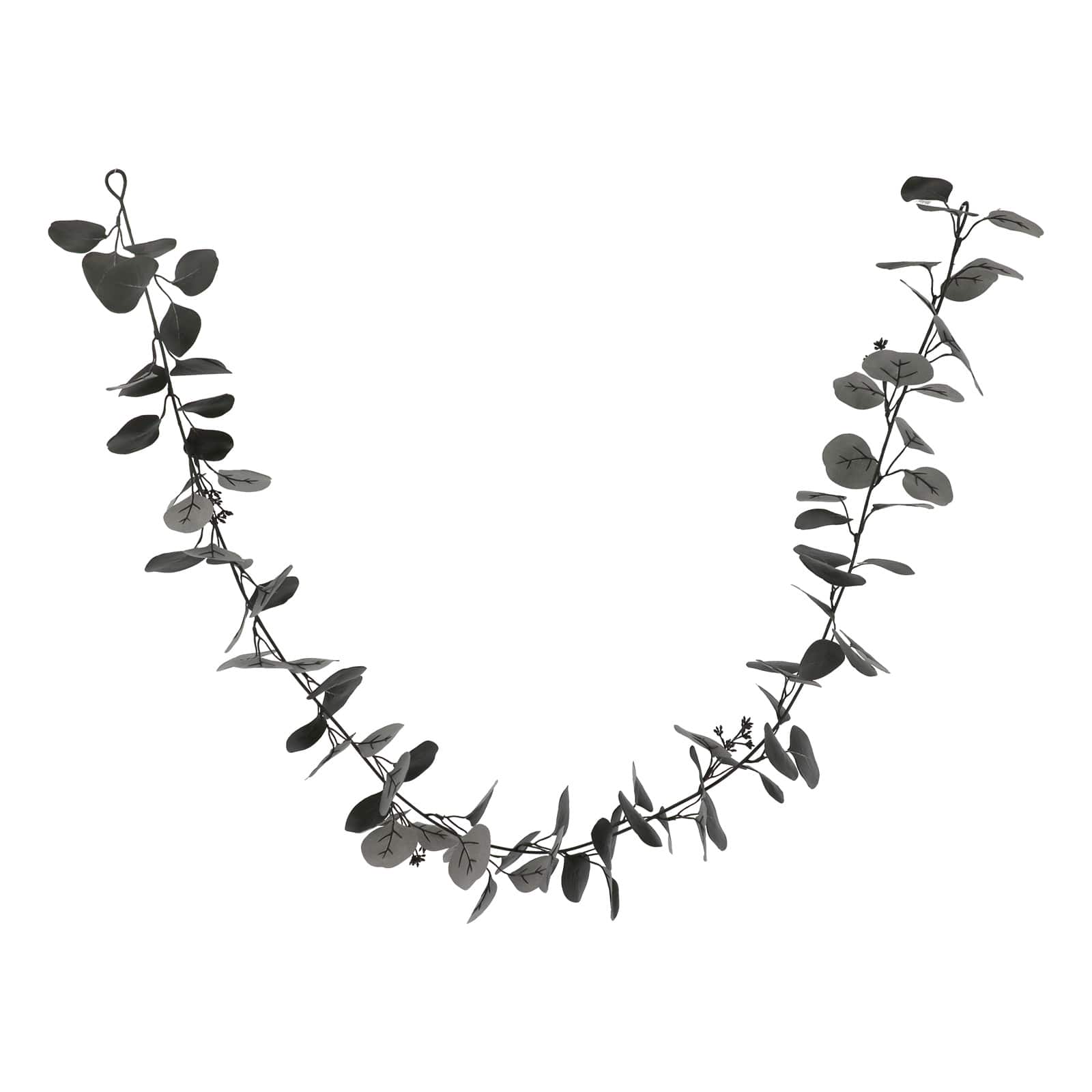 5ft. Black Eucalyptus Coiled Garland by Ashland&#xAE;