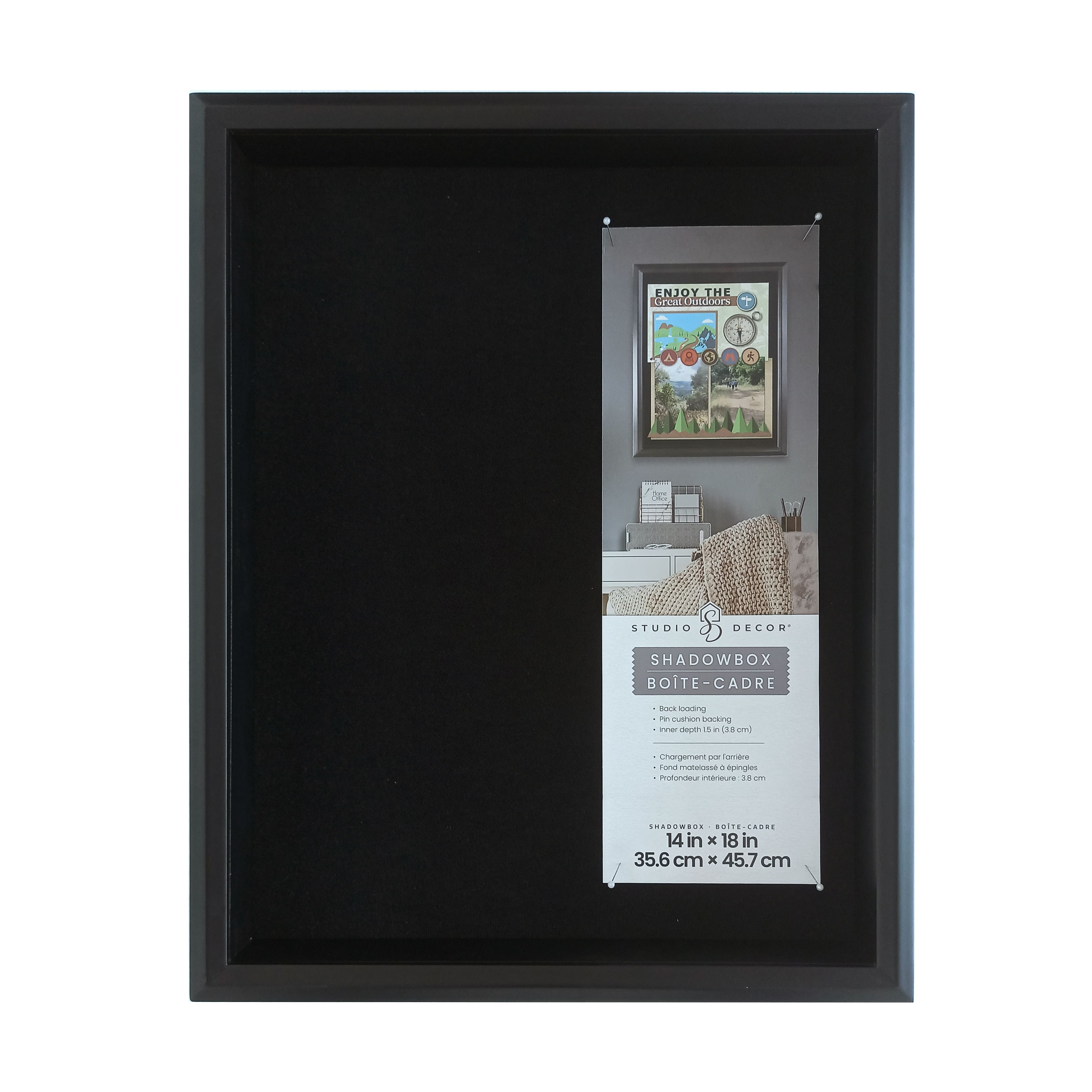 14" x 18" Black Beveled Shadow Box by Studio Décor®