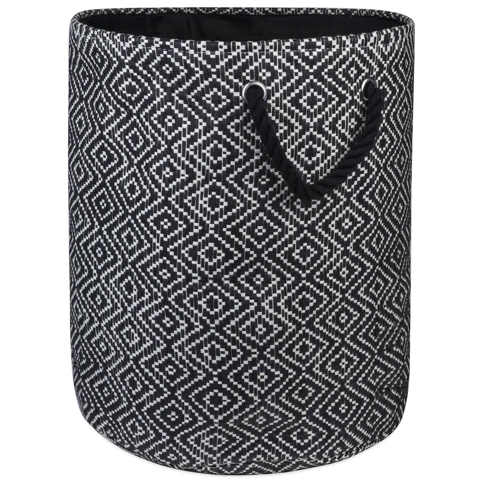 DII® Large Round Diamond Basketweave Paper Bin