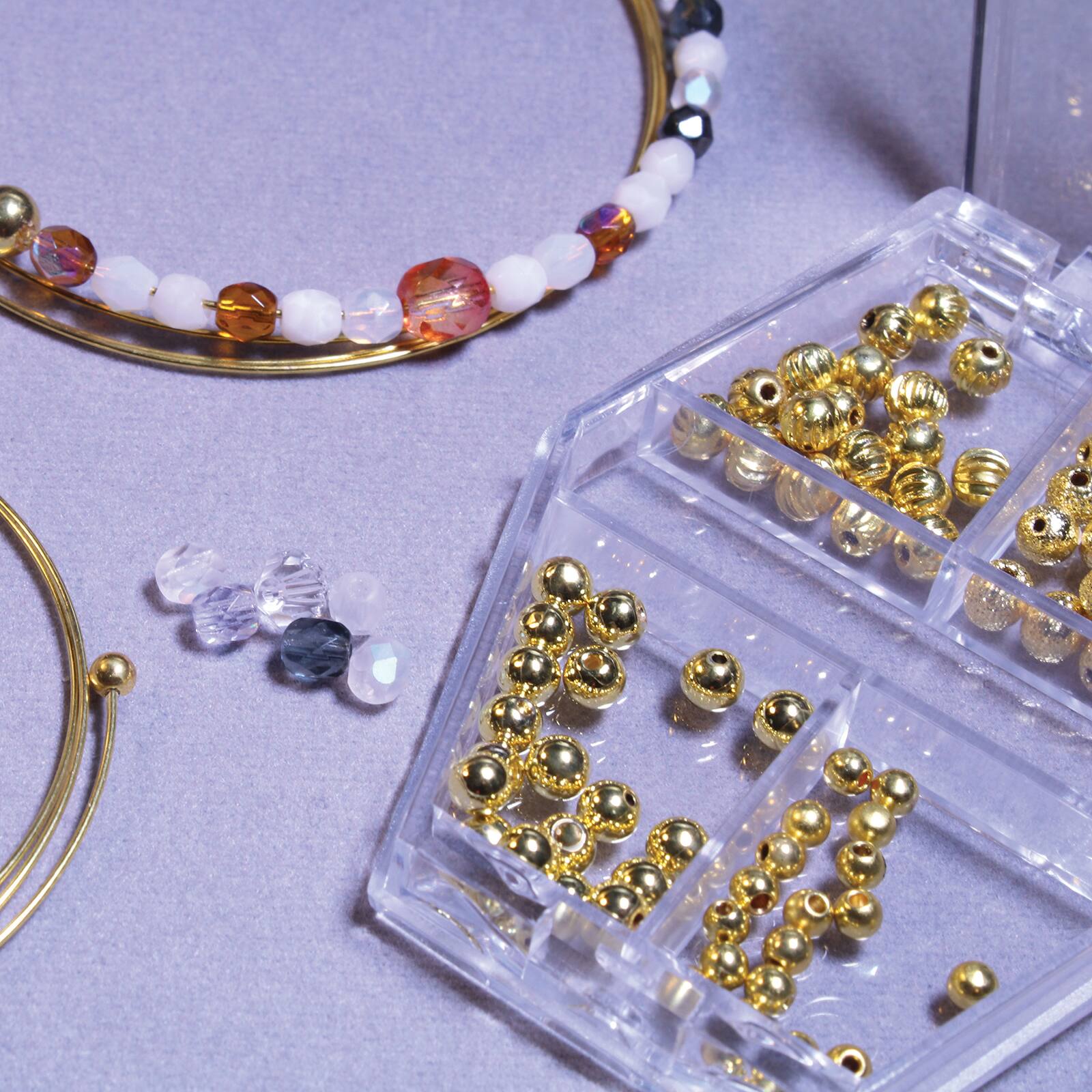 The Beadsmith® 3-4mm Gold Plated Memory Wire End Caps