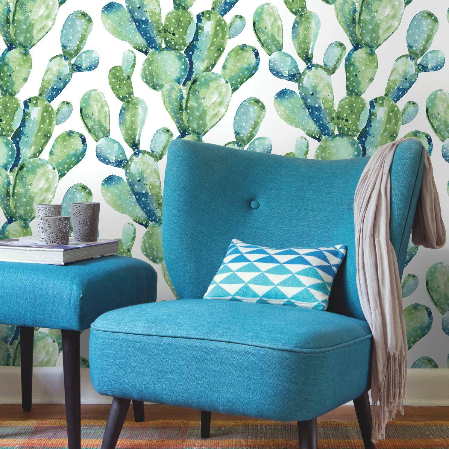 RoomMates Prickly Pear Cactus Peel & Stick Wallpaper