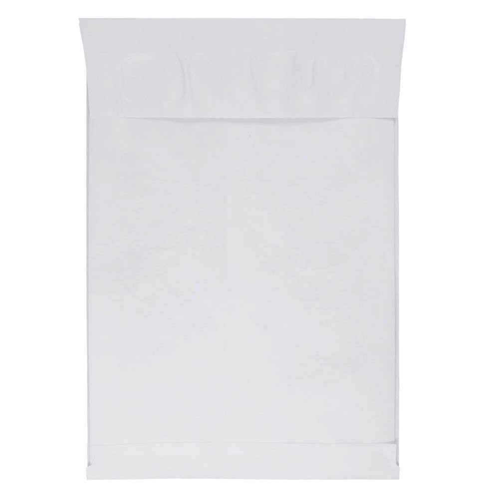 JAM Paper White Tyvek® Expandable Open End Peel & Seal Closure Envelopes, 100ct.