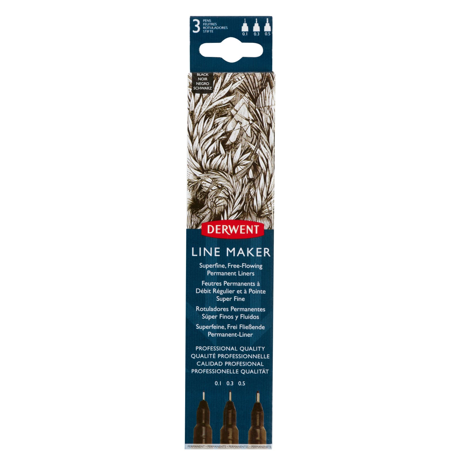 Derwent Black Line Maker Pen Set