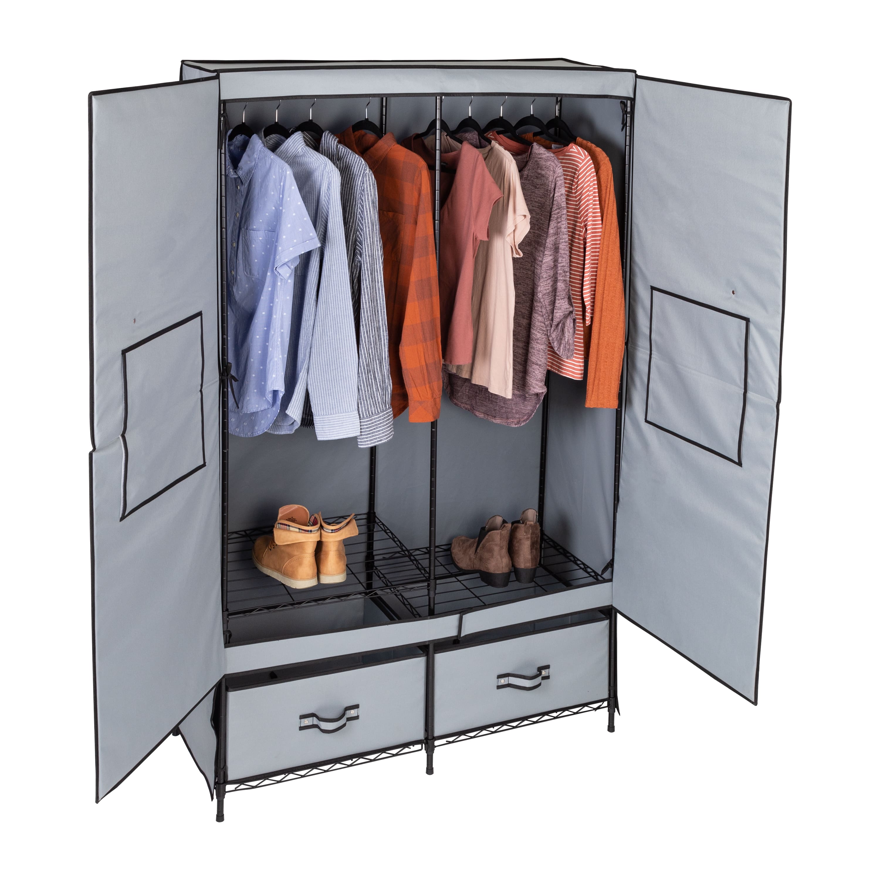 Honey Can Do 43" Clothes Storage Wardrobe With Drawers