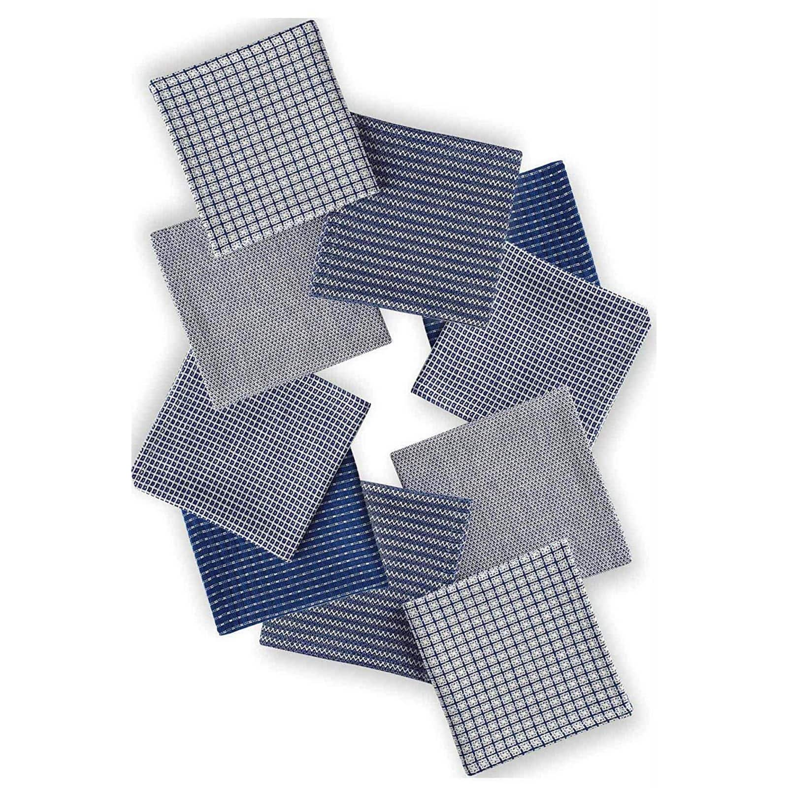 DII&#xAE; Blue &#x26; White Capri Dishcloths, 10ct.