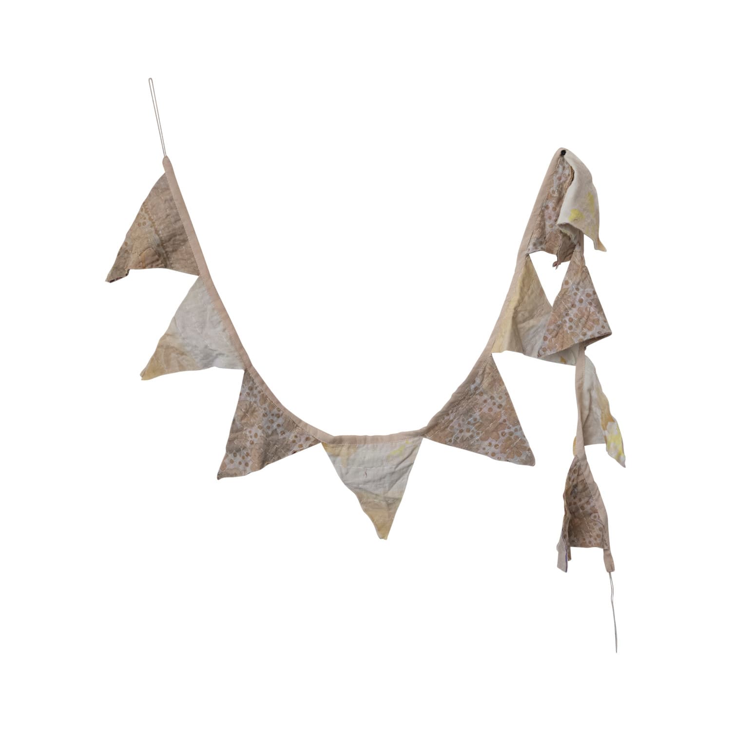Hello Honey&#xAE; 6ft. Multicolor Kantha Sari Fabric Pennant Garland