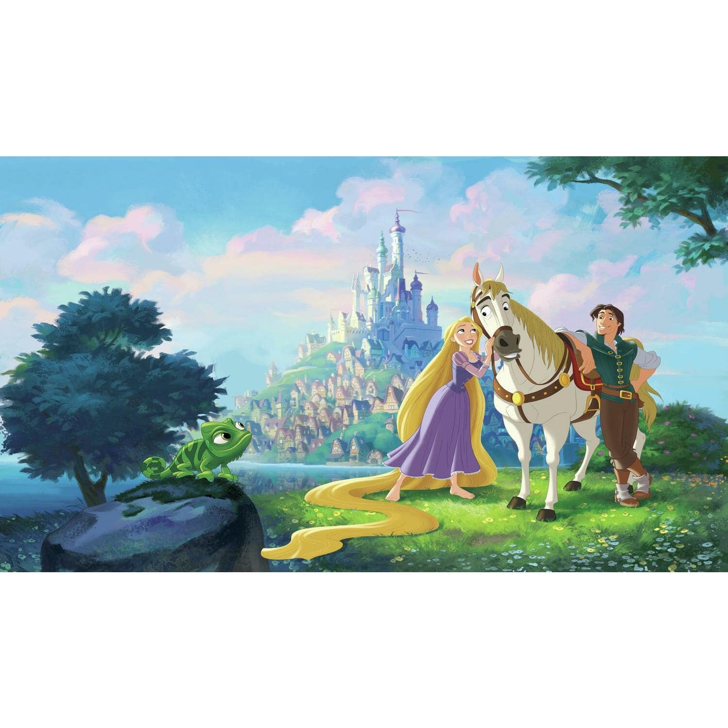 Disney® Princess Tangled XL Chair Rail Prepasted Mural