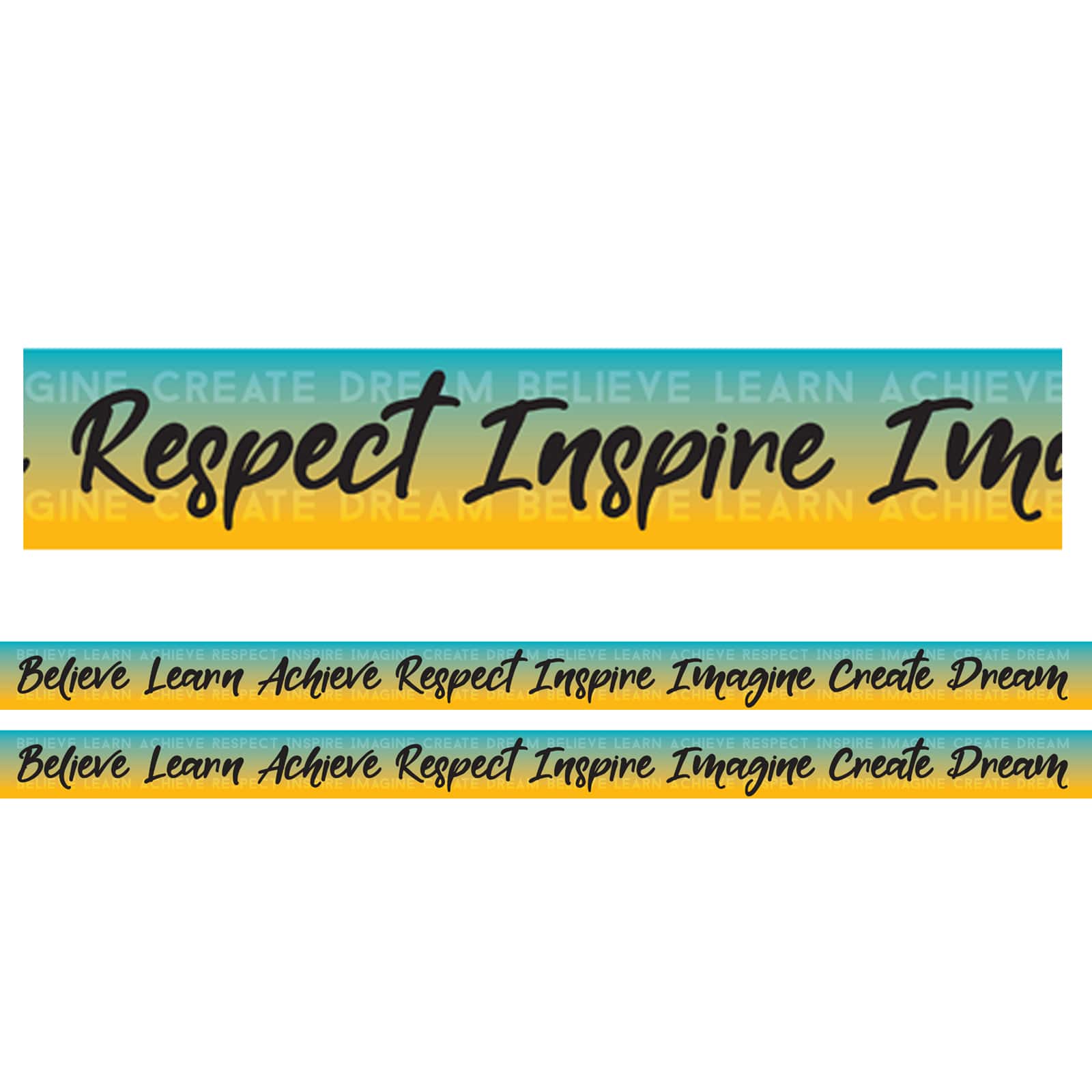 Charles Leonard Motivational Words Theme Magnetic Border, 48ft.