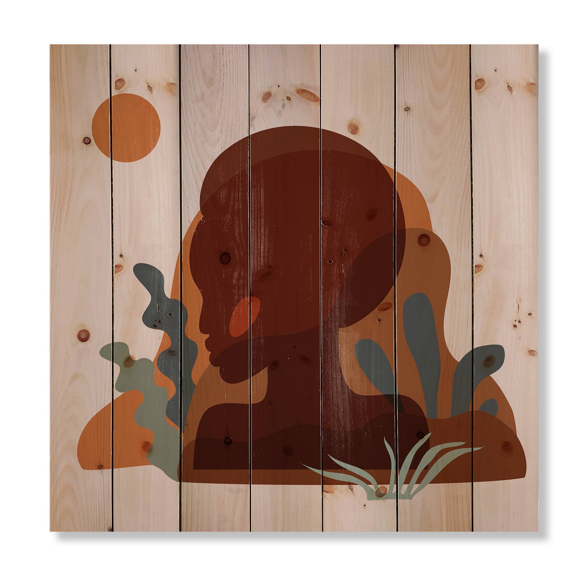 Designart - Minimal Silhouette Of Afro American Woman