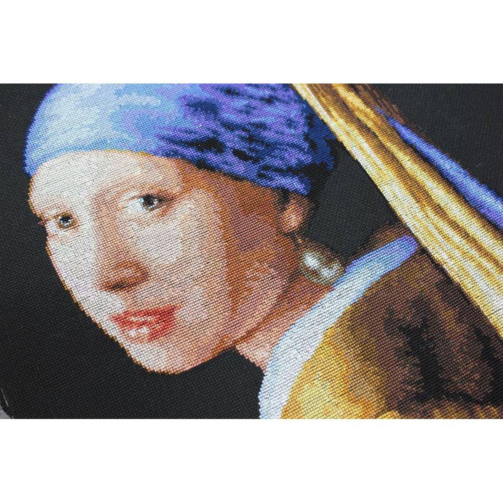 Luca-s Girl With A Pearl Counted Cross Stitch Kit