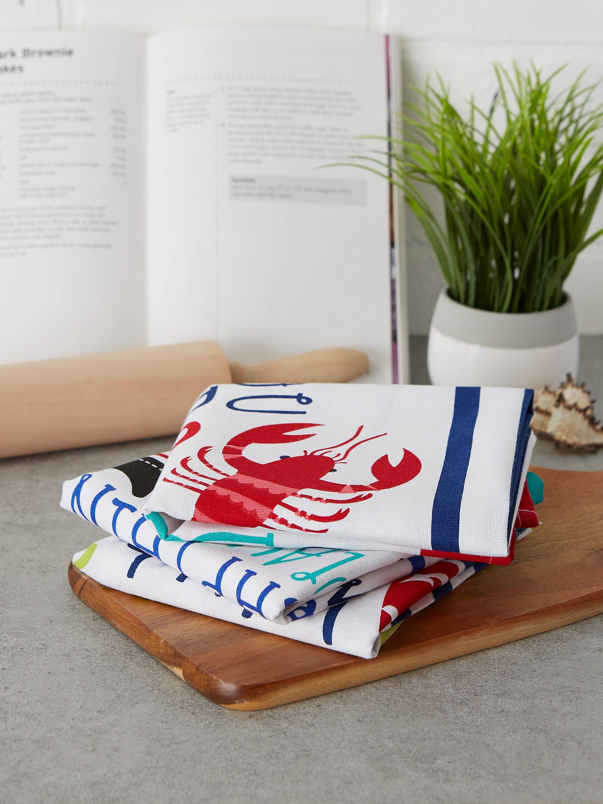 DII&#xAE; Anchor&#x27;s Away Collection Sailing Kitchen Dishtowels, 3ct.