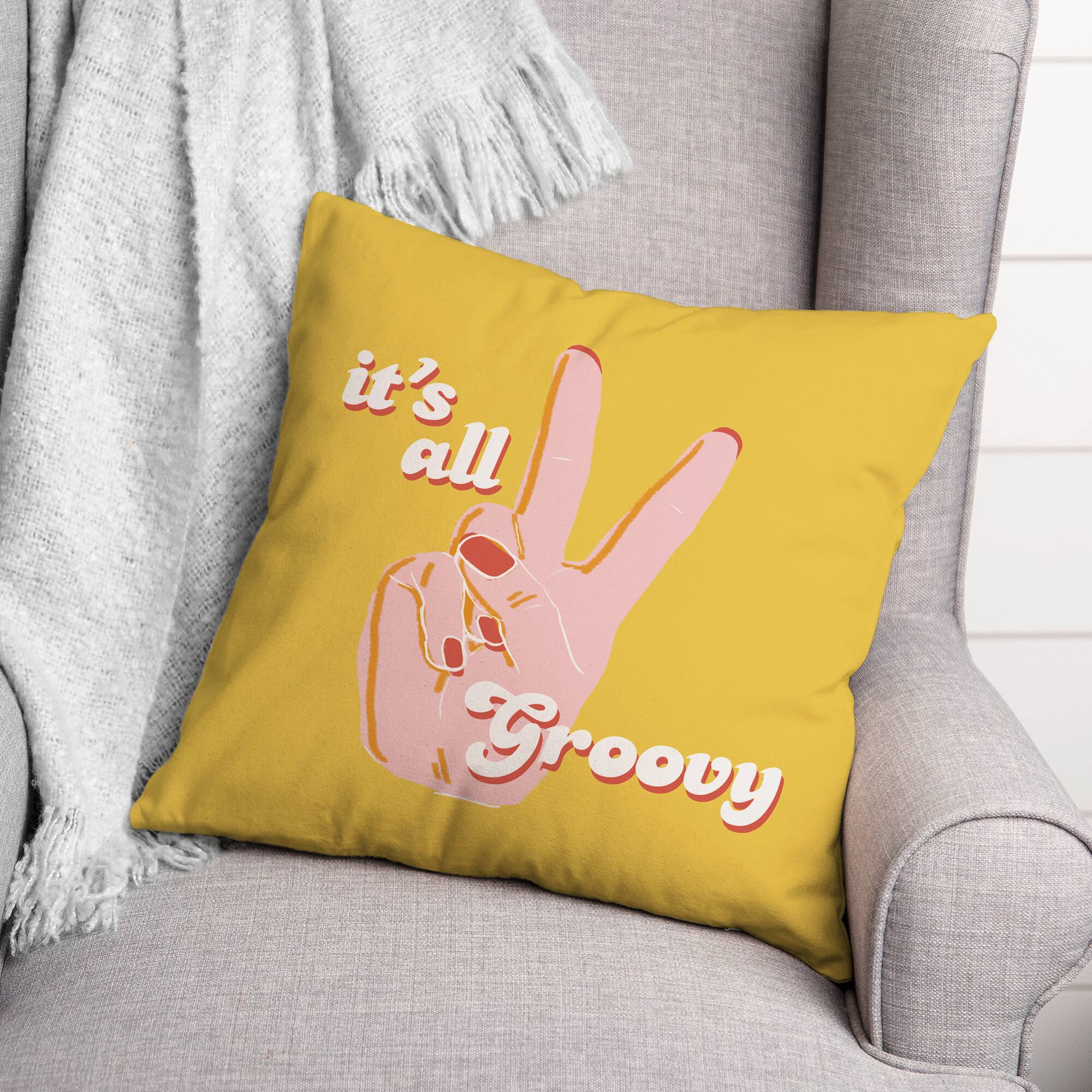 It&#x27;s All Groovy Throw Pillow