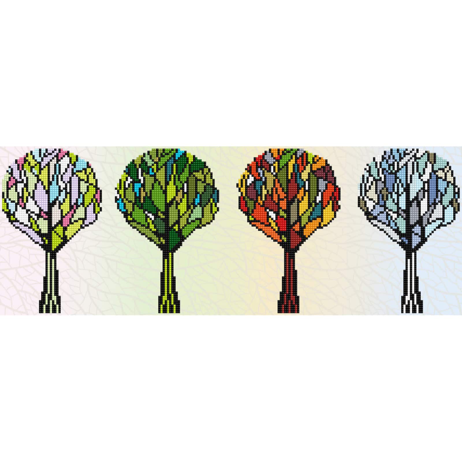 Diamond Dotz® Intermediate 4 Seasons Sparkle with Frame Diamond Painting Kit