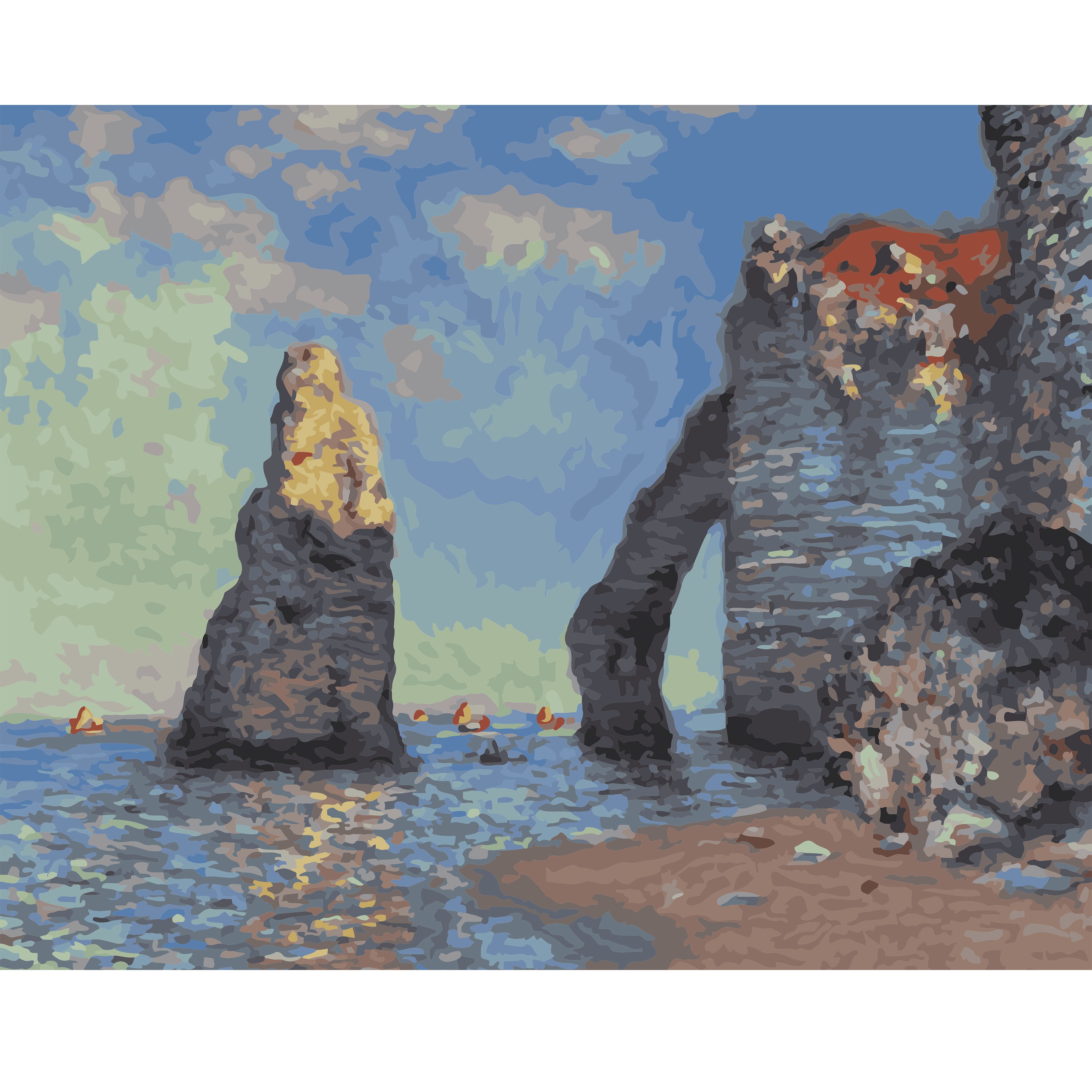 16&#x22; x 20&#x22; Cliffs at Etretat Paint-by-Number Kit with Wood Display Hanger by Artist&#x27;s Loft&#xAE;