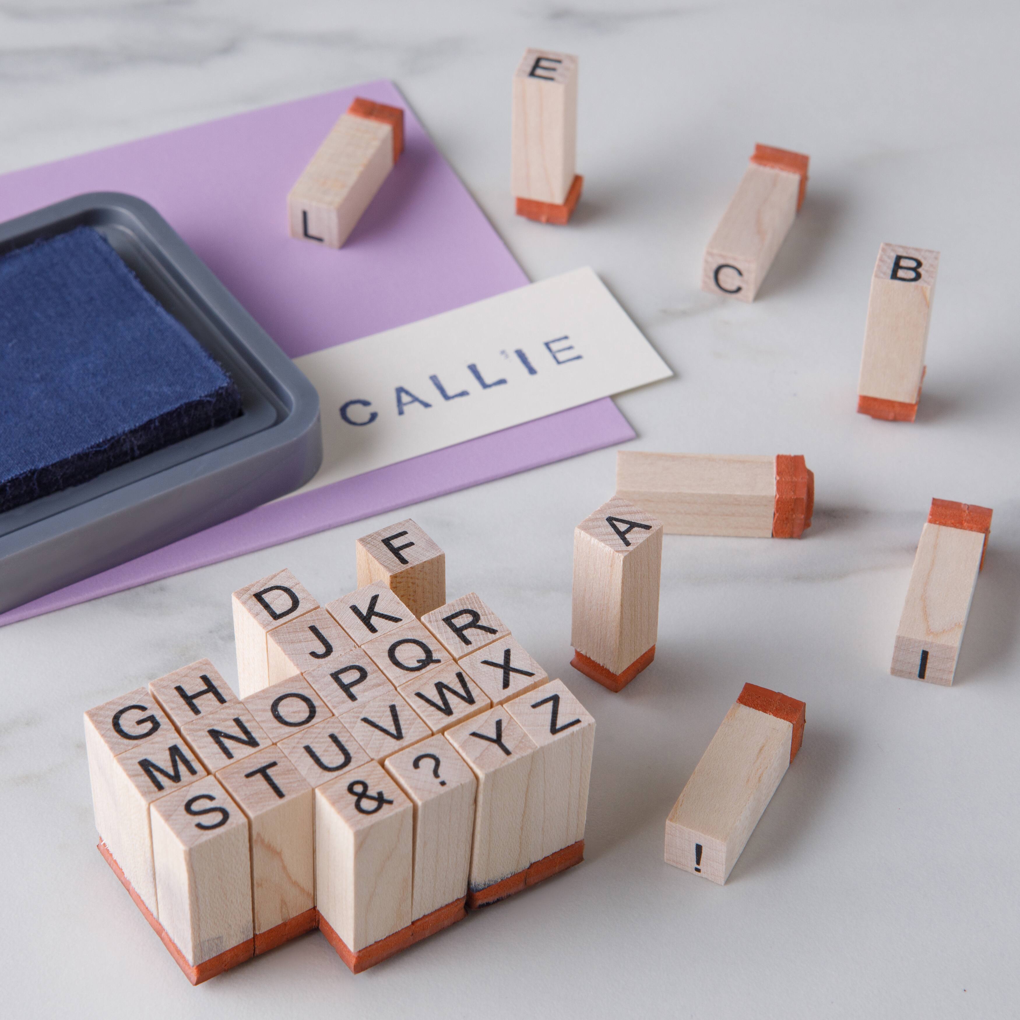 6 Pack: Small Uppercase Alphabet Wood Stamp Set by Recollections™