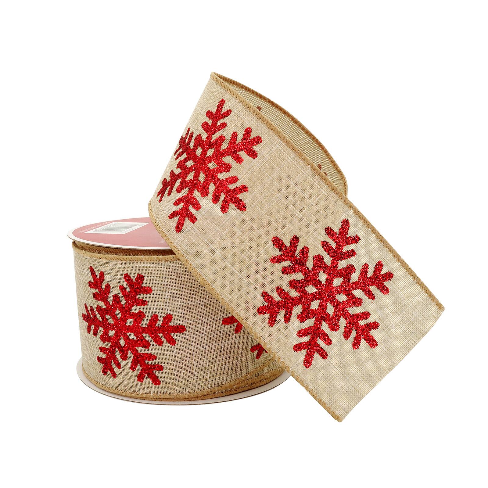 burlap snowflake ribbon