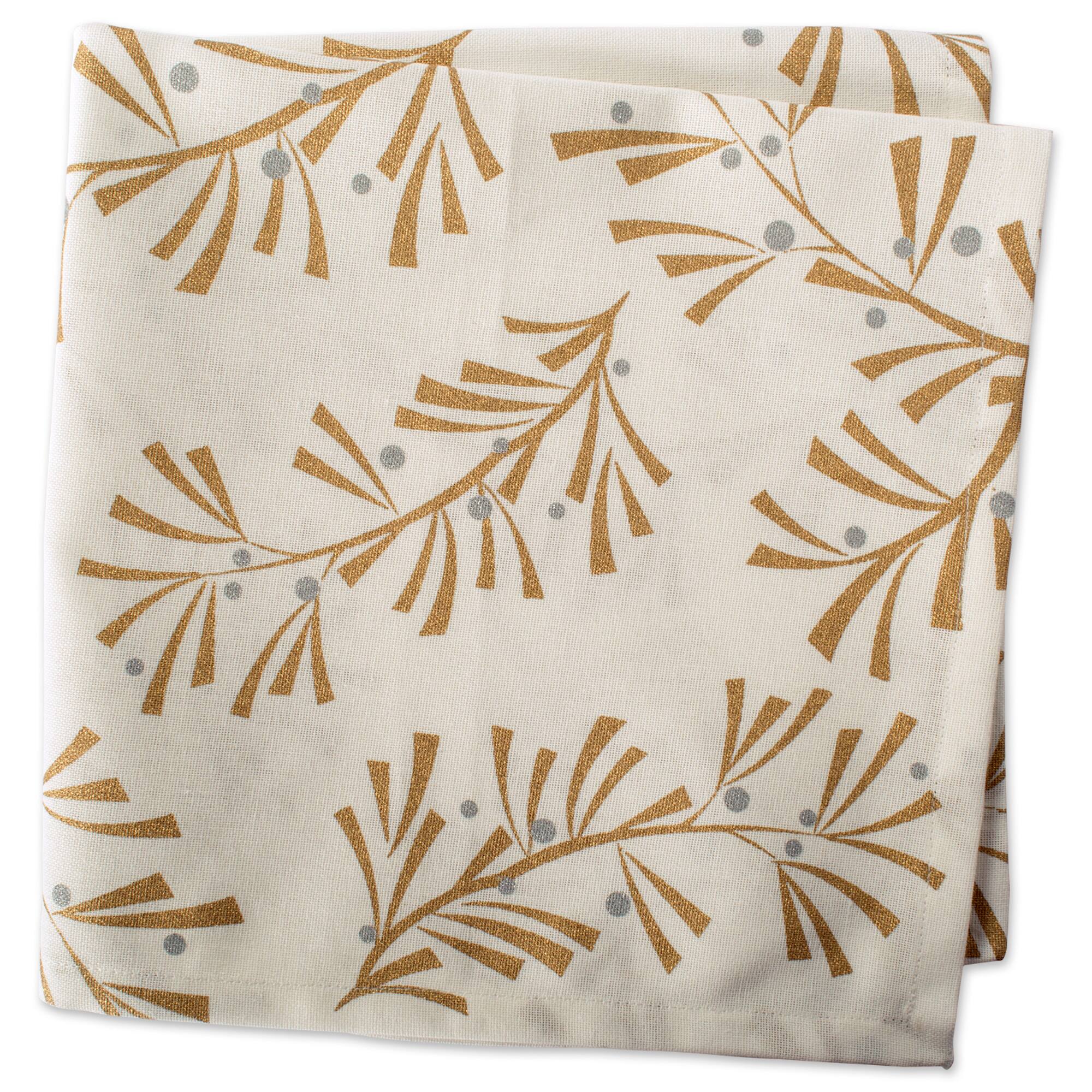 DII® Metallic Holly Leaves Napkins, 6ct.
