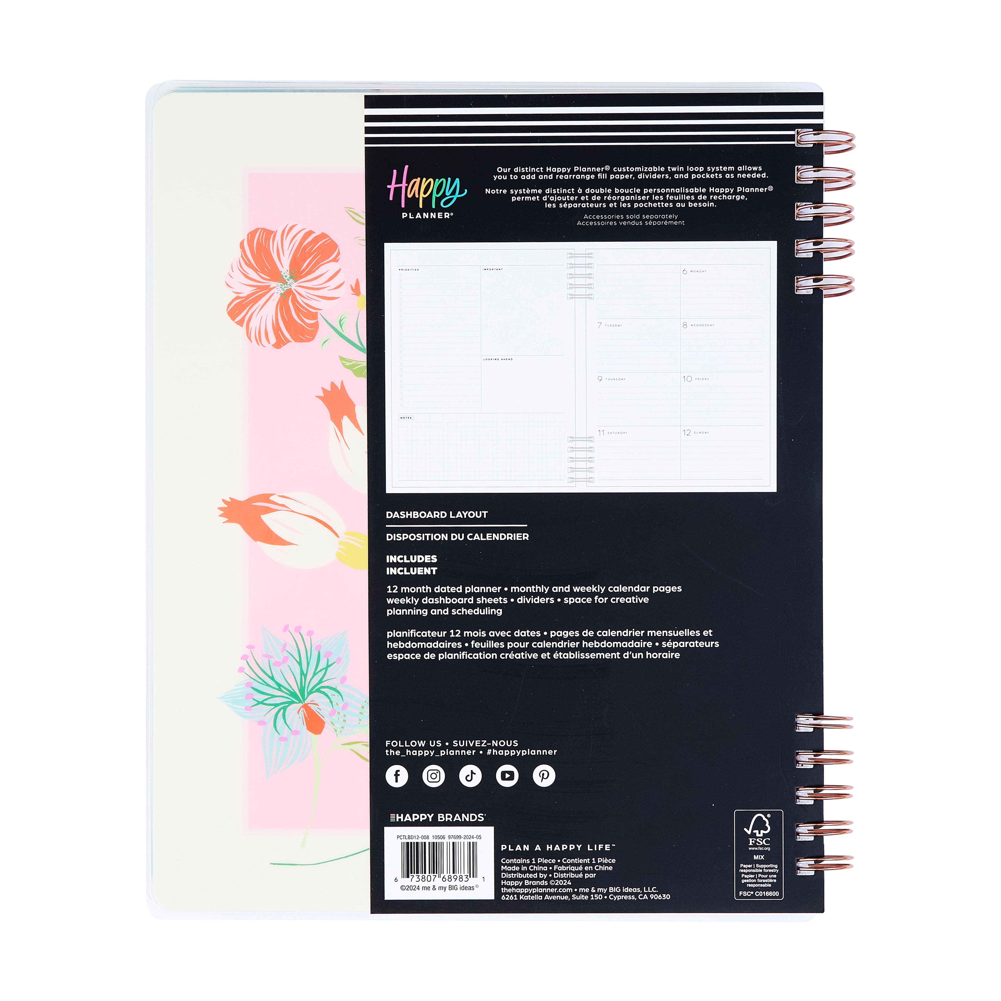 The Big Happy Planner&#xAE; Customizable Twin Loop Lush Linens