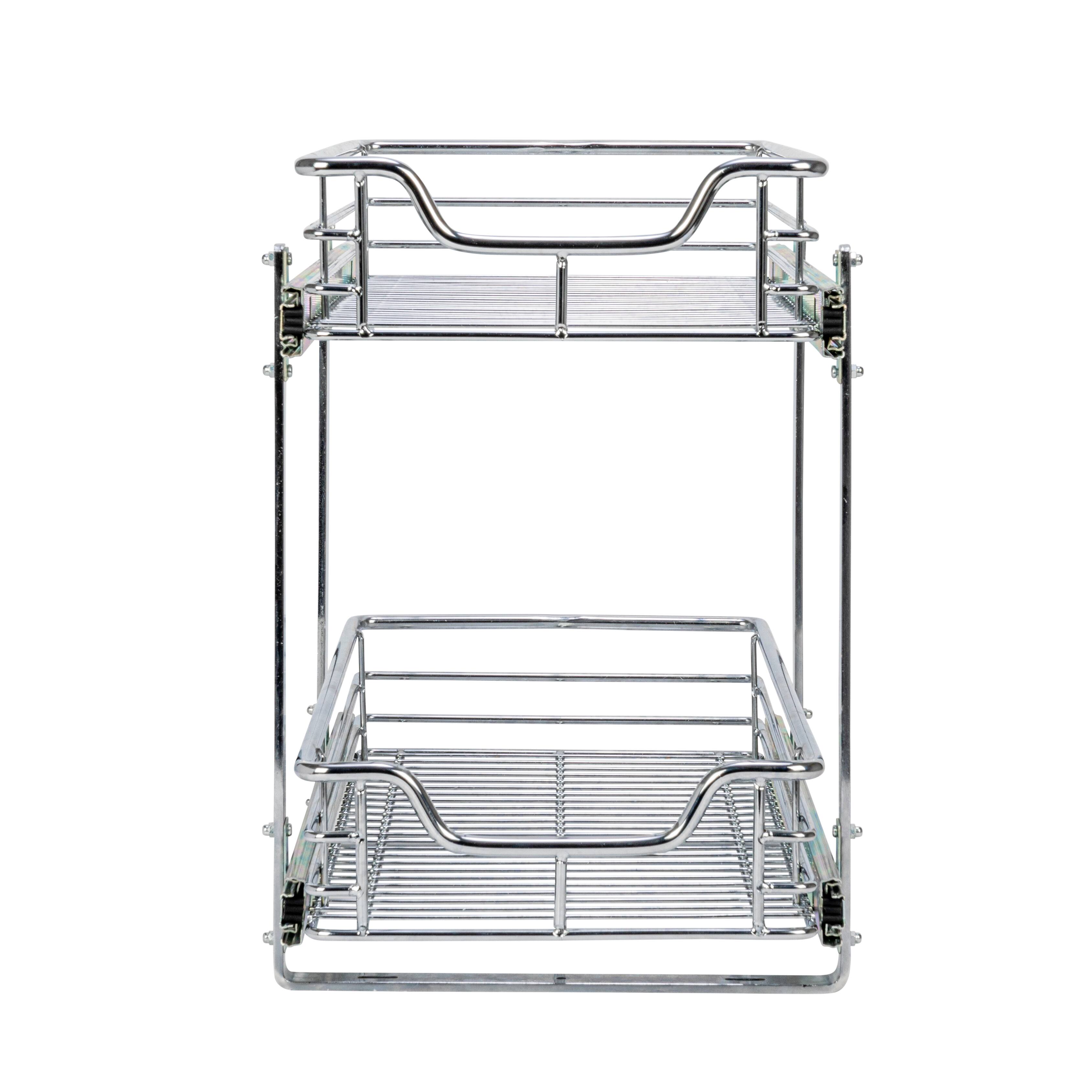 Household Essentials Glidez Chrome 2-Tier Cabinet Organizer