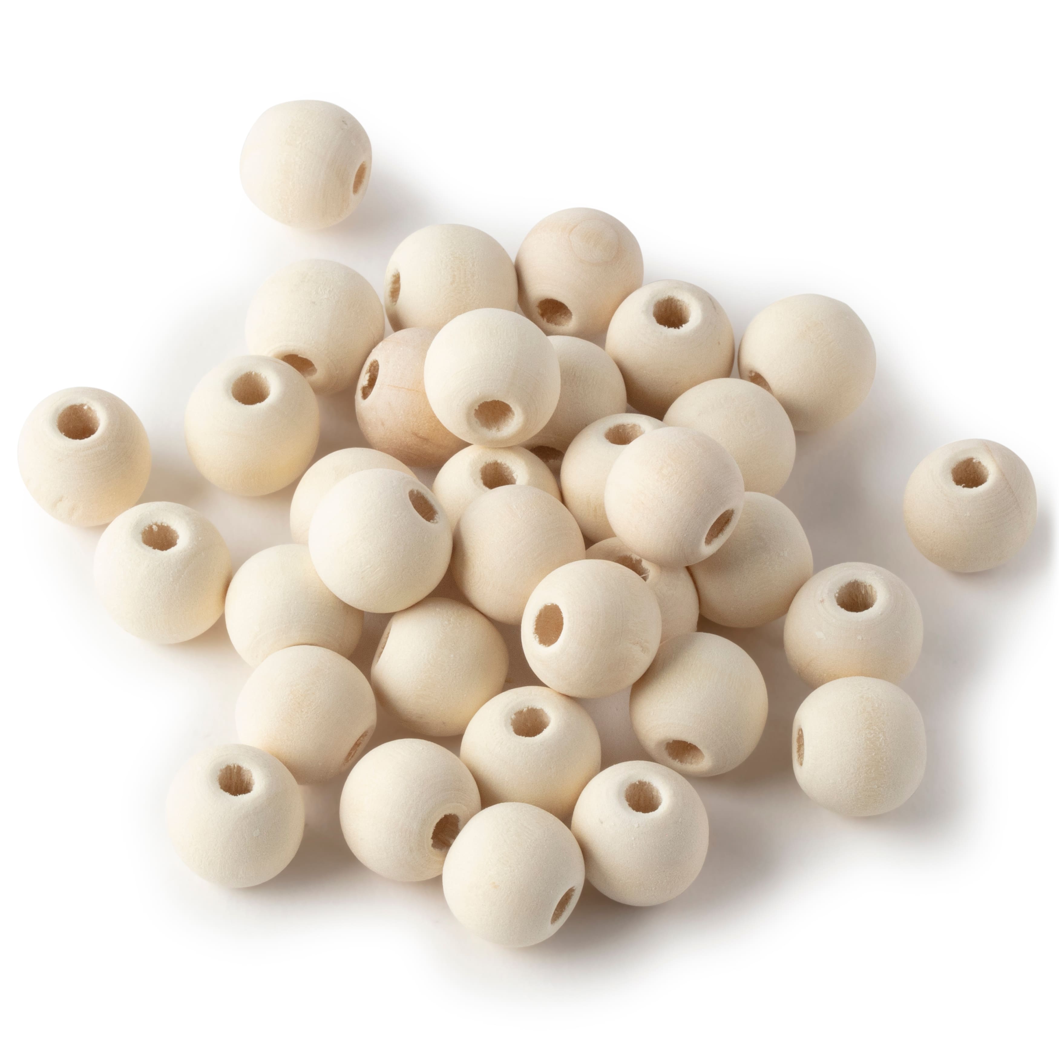 6 Packs: 34 ct. (204 total) 5/8&#x22; Wood Round Beads by Make Market&#xAE;