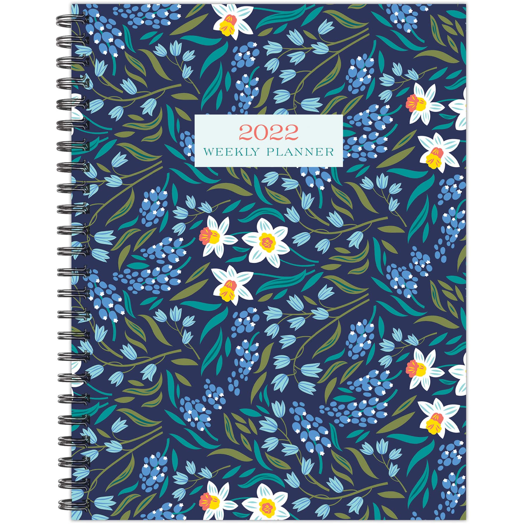 Blue Flowers Weekly Softcover Spiral Planner | Michaels®