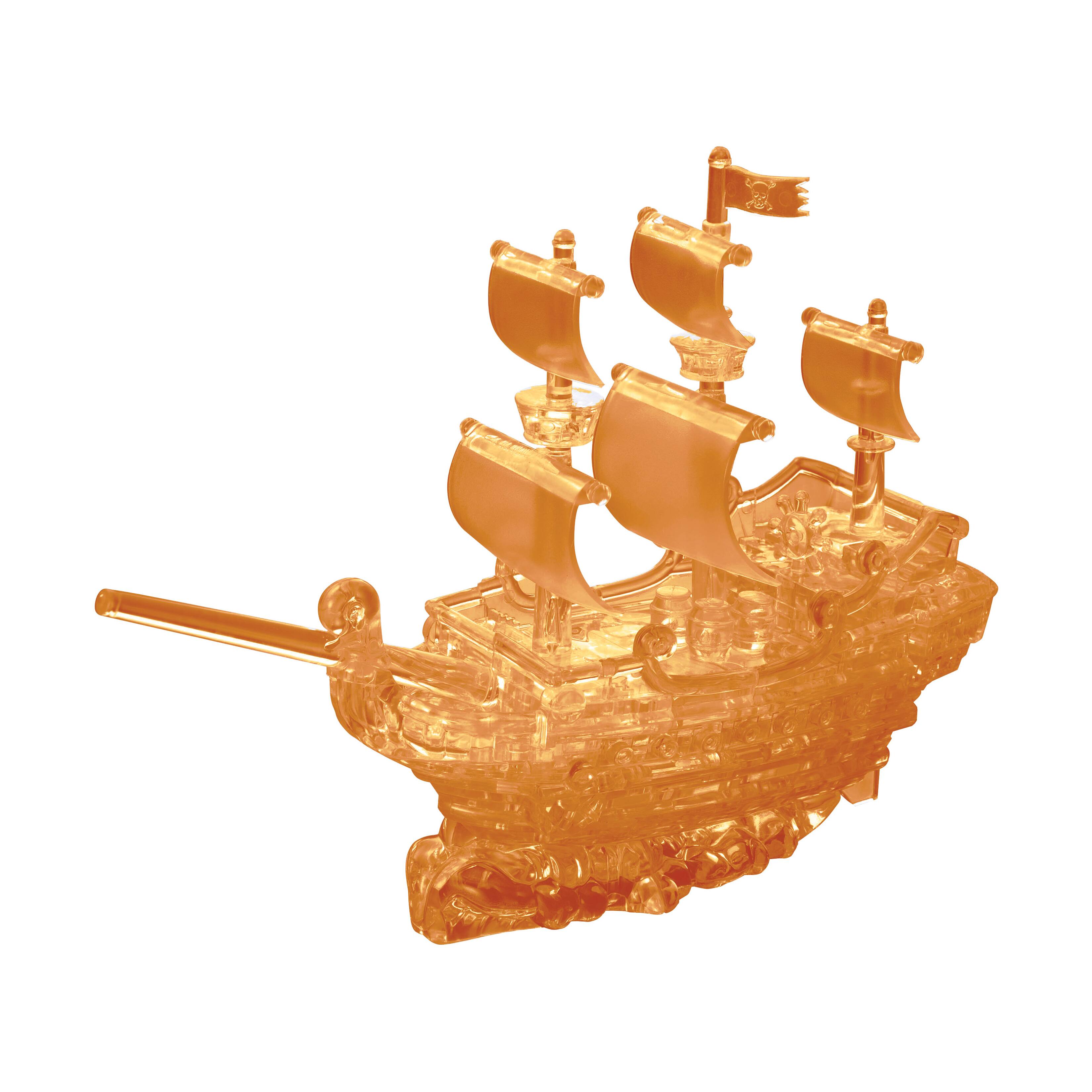 3D Crystal Puzzle - Pirate Ship (Brown): 101 Pcs
