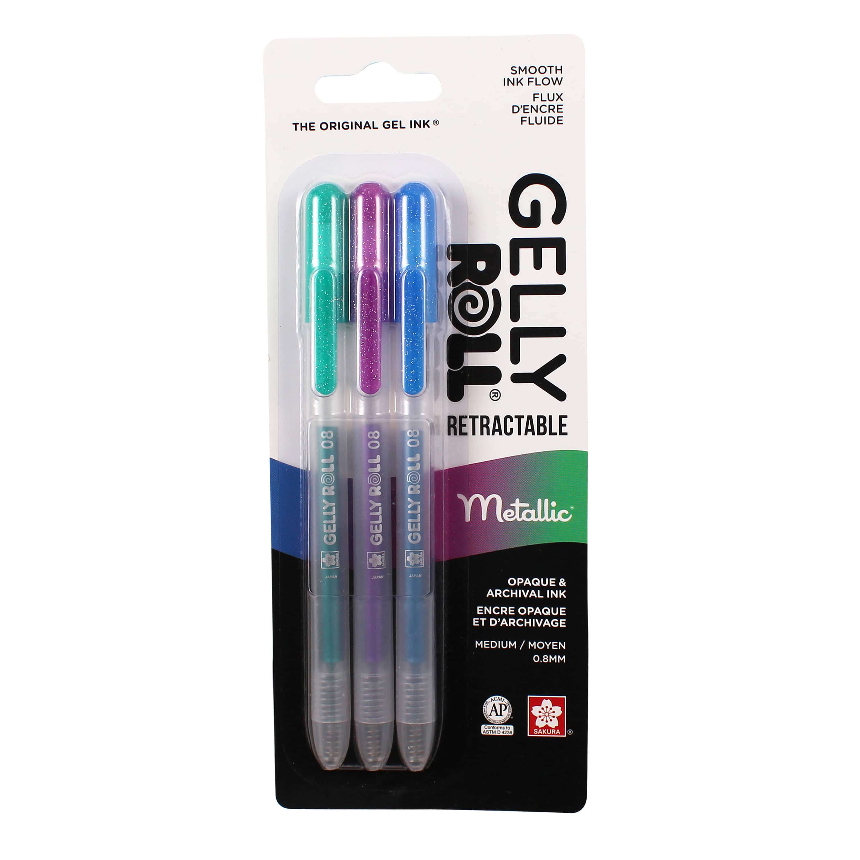 6 Packs: 3 ct. (18 total) Gelly Roll® Metallic® Medium Retractable Pens