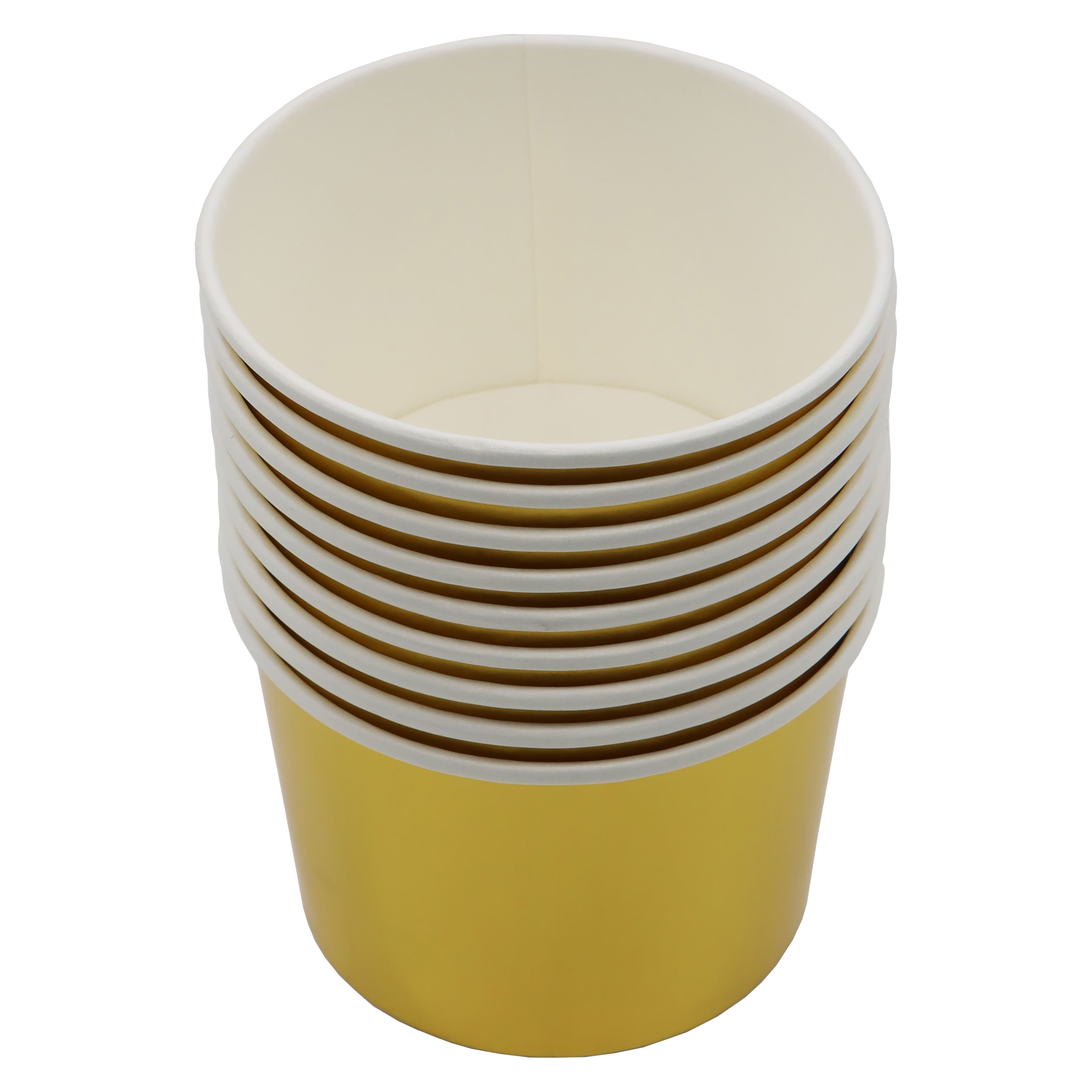 12 Packs: 10 ct. (120 total) 8oz. Gold Snack Cups by Celebrate It™
