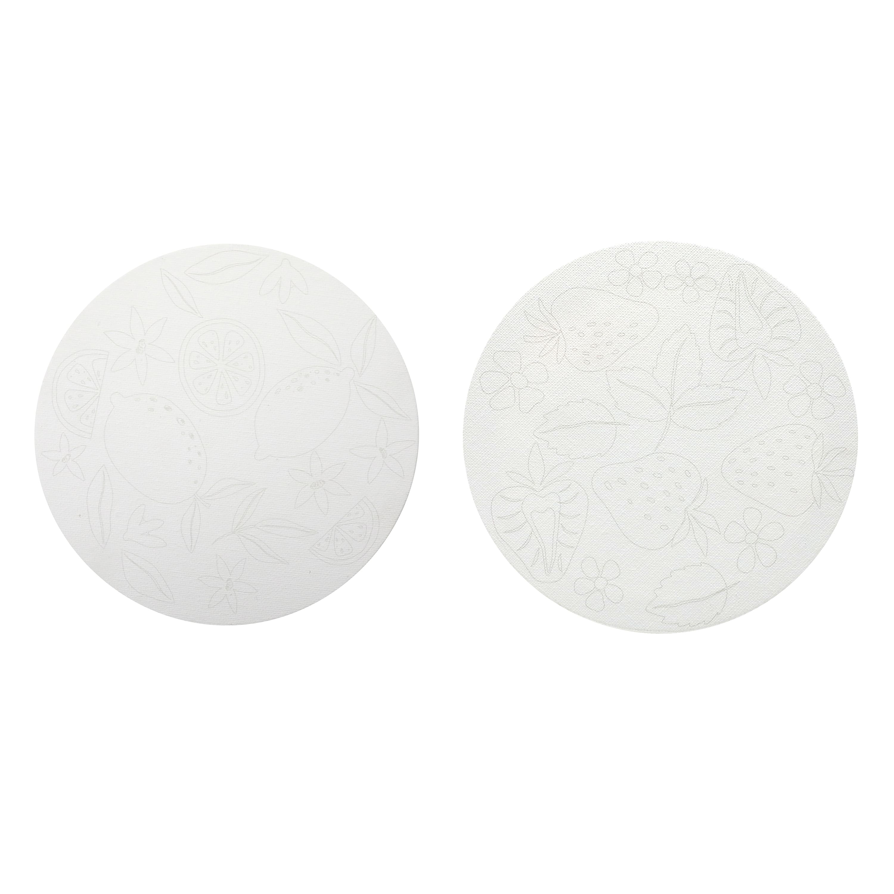 7" Fruit Round Canvas Painting Kit by Craft Smart®