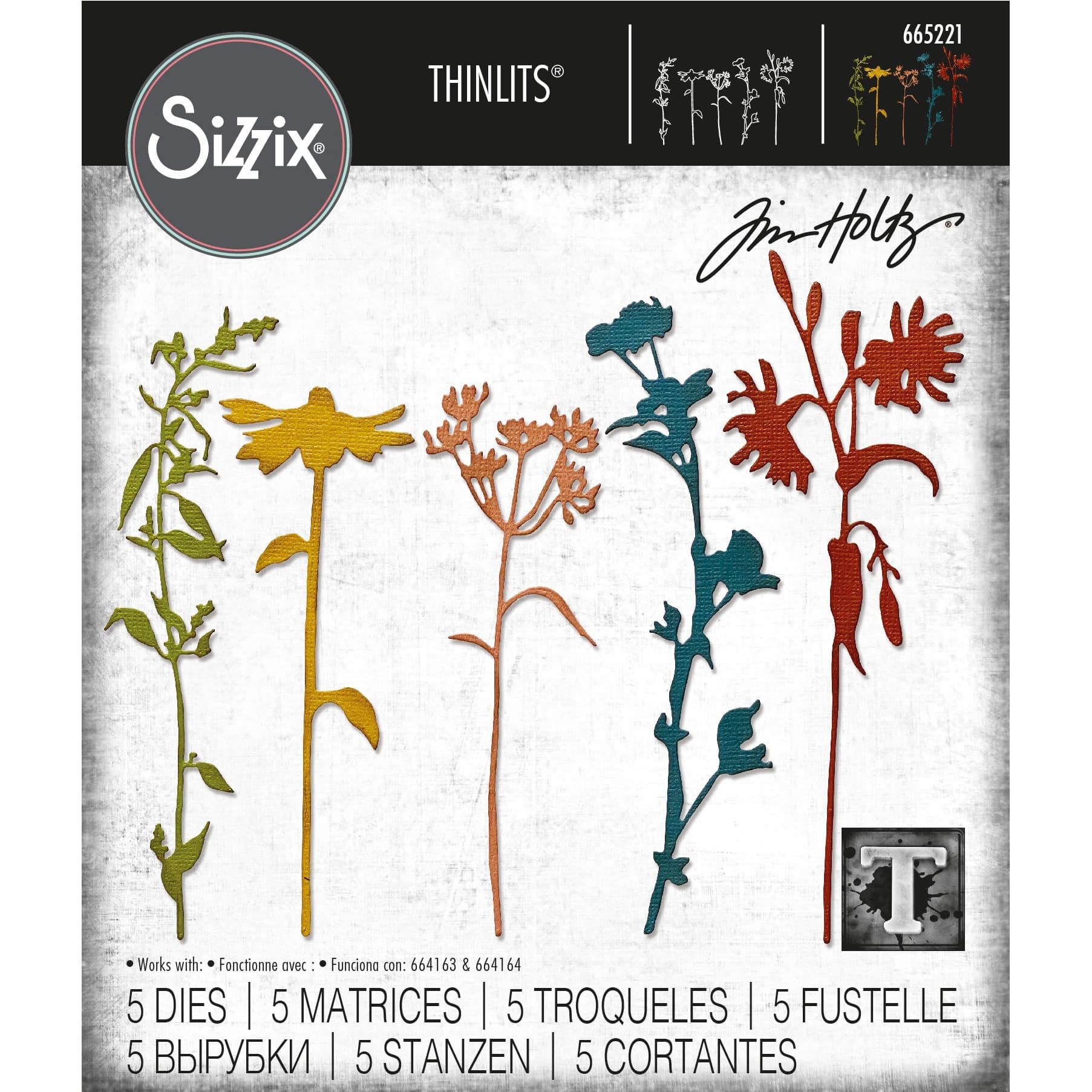 Sizzix&#xAE; Thinlits&#xAE; Tim Holtz&#xAE; Wildflower Stem #3 Dies