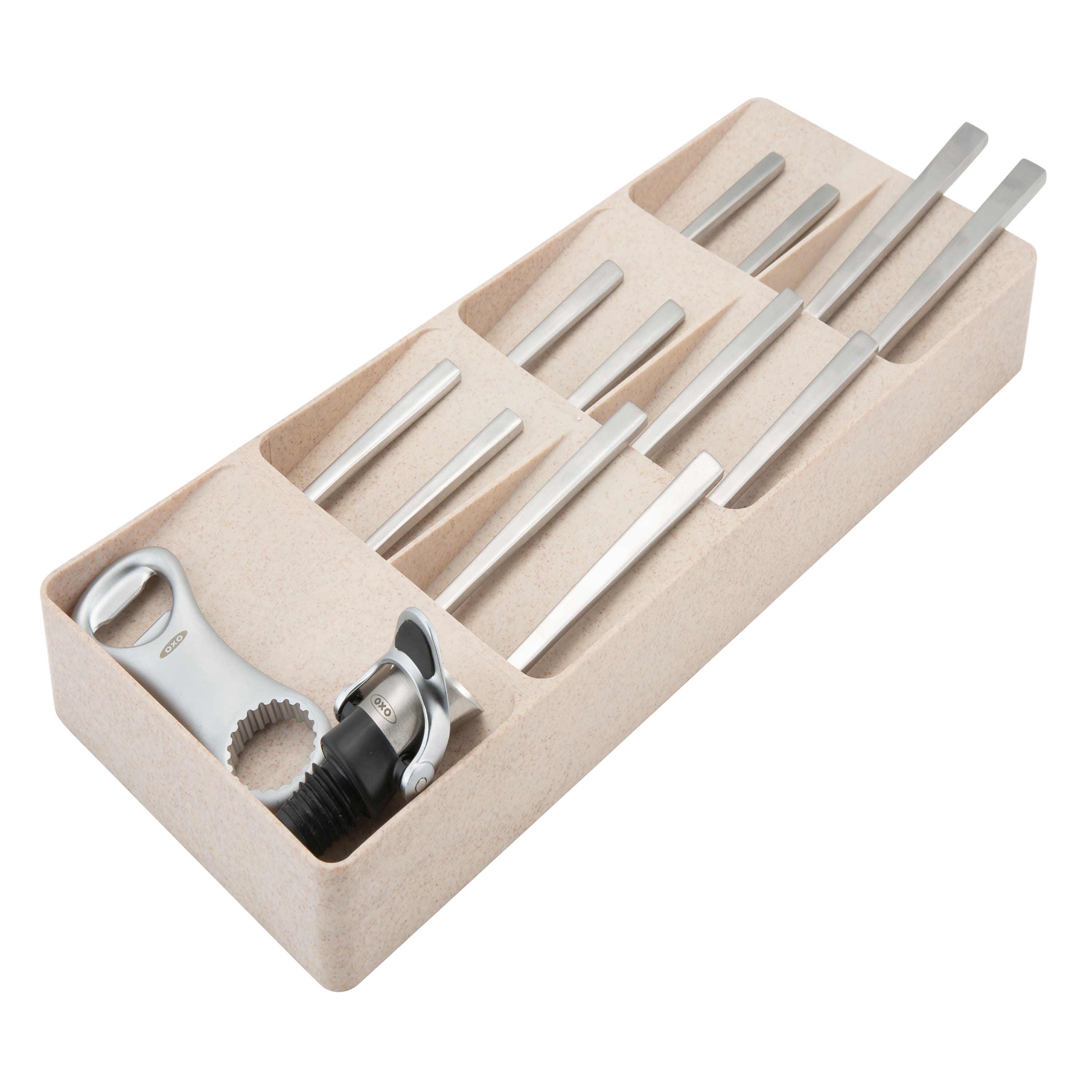 Kitchen Details Natural 7 Compartment Cutlery Organizer