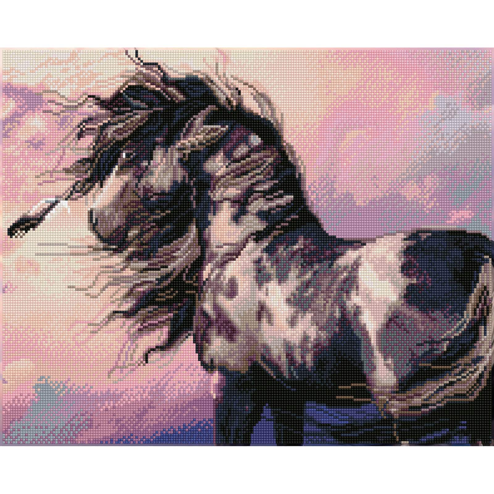 Diamond Dotz&#xAE; Intermediate Cherokee-Blue Diamond Art Painting Kit