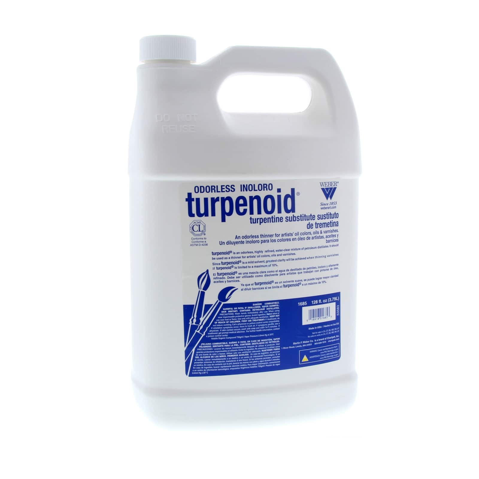 Turpenoid Natural 1814 Non Toxic Non Flammable Oil Paint Cleaner 32 oz