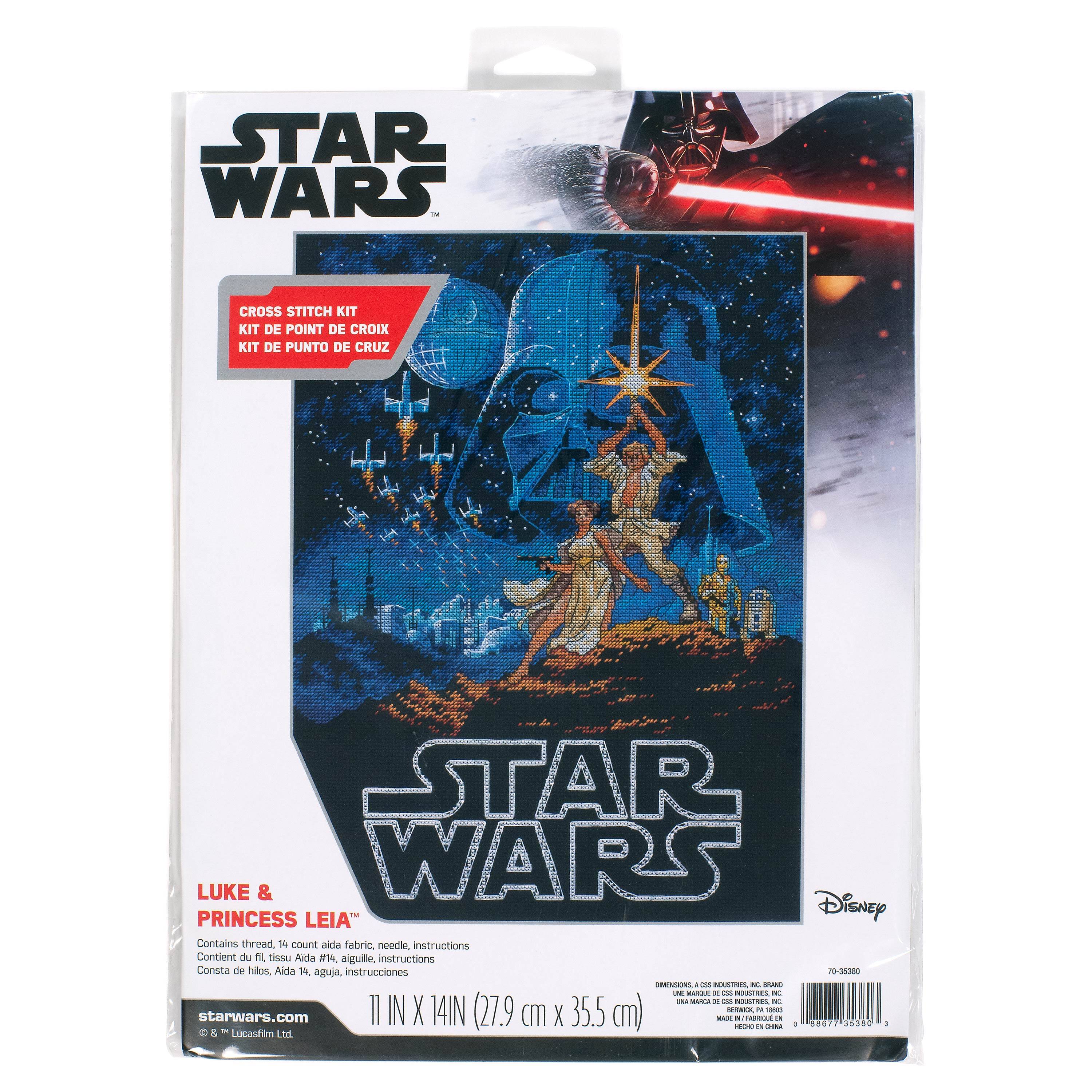 Dimensions® Luke & Princess Leia™ Counted Cross Stitch Kit