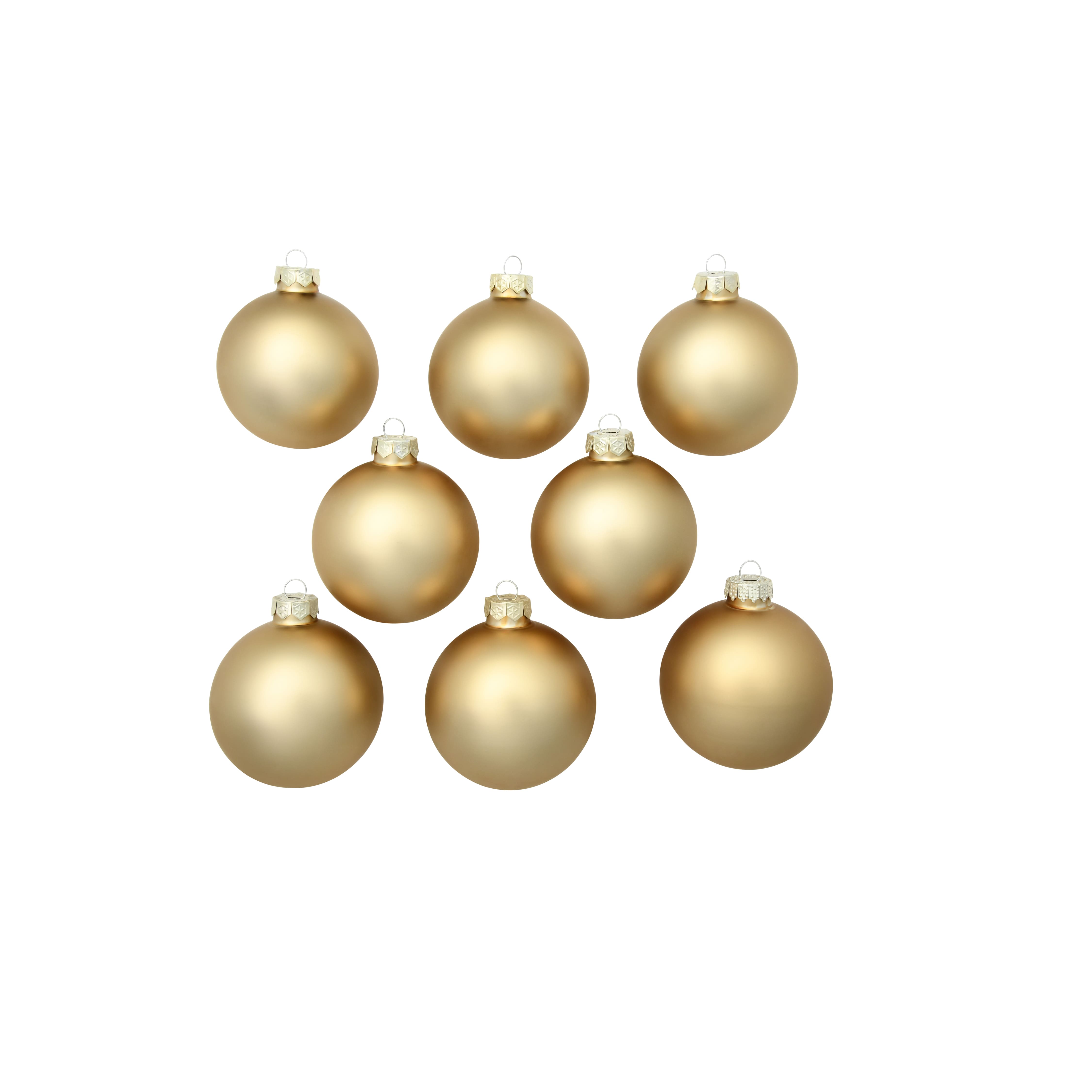 Whitehurst 8ct. 3.25&#x22; Matte Glass Ball Ornaments