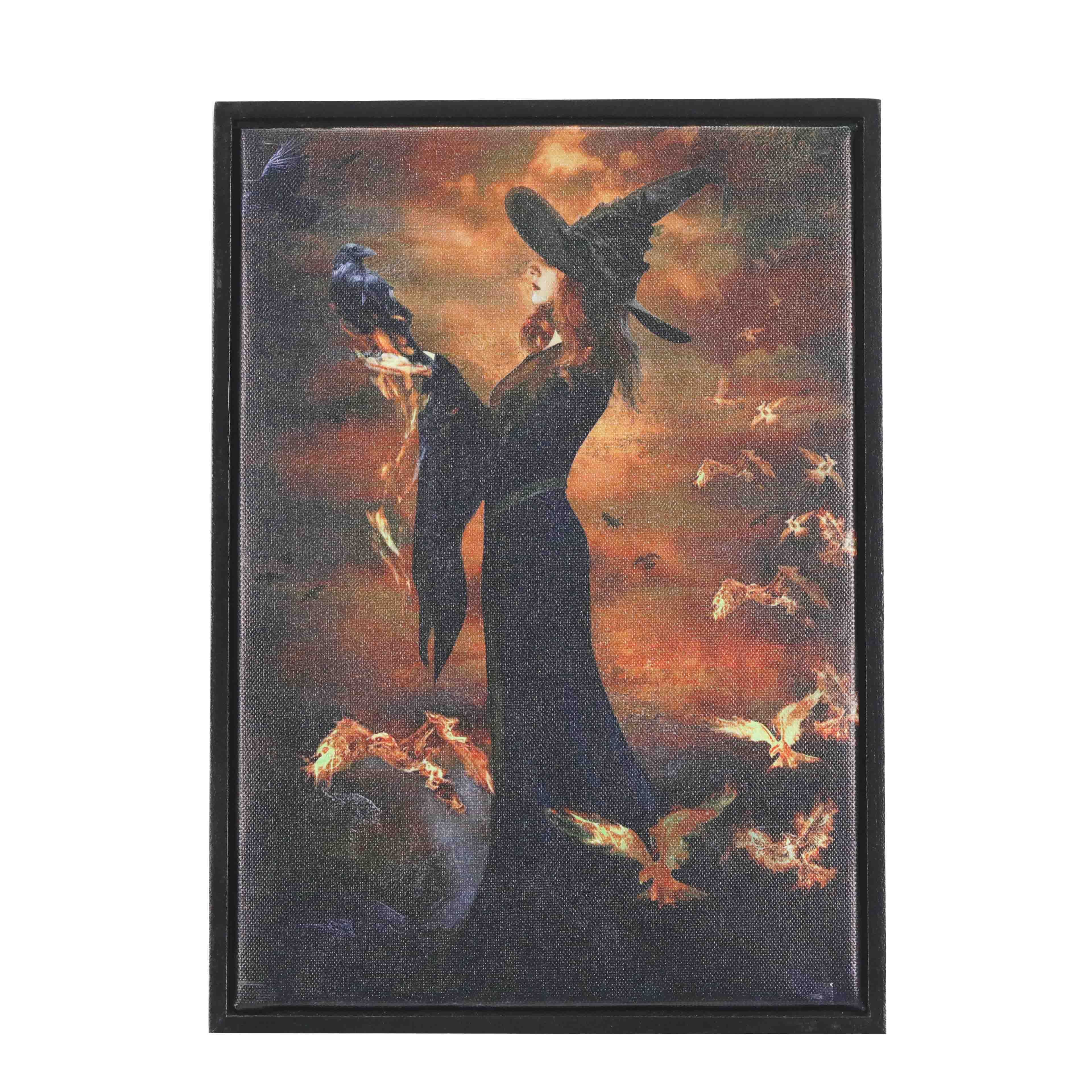 Midnight Moon Witch with Raven Wall D&#xE9;cor&#xAE;